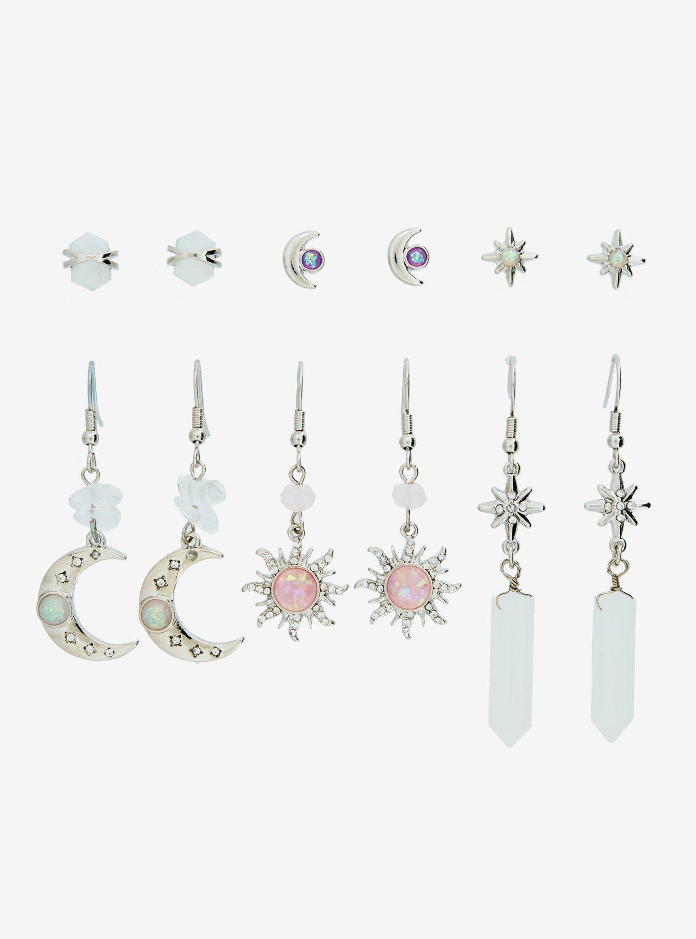 Cosmic Aura Celestial Crystal Earring Set, , hi-res