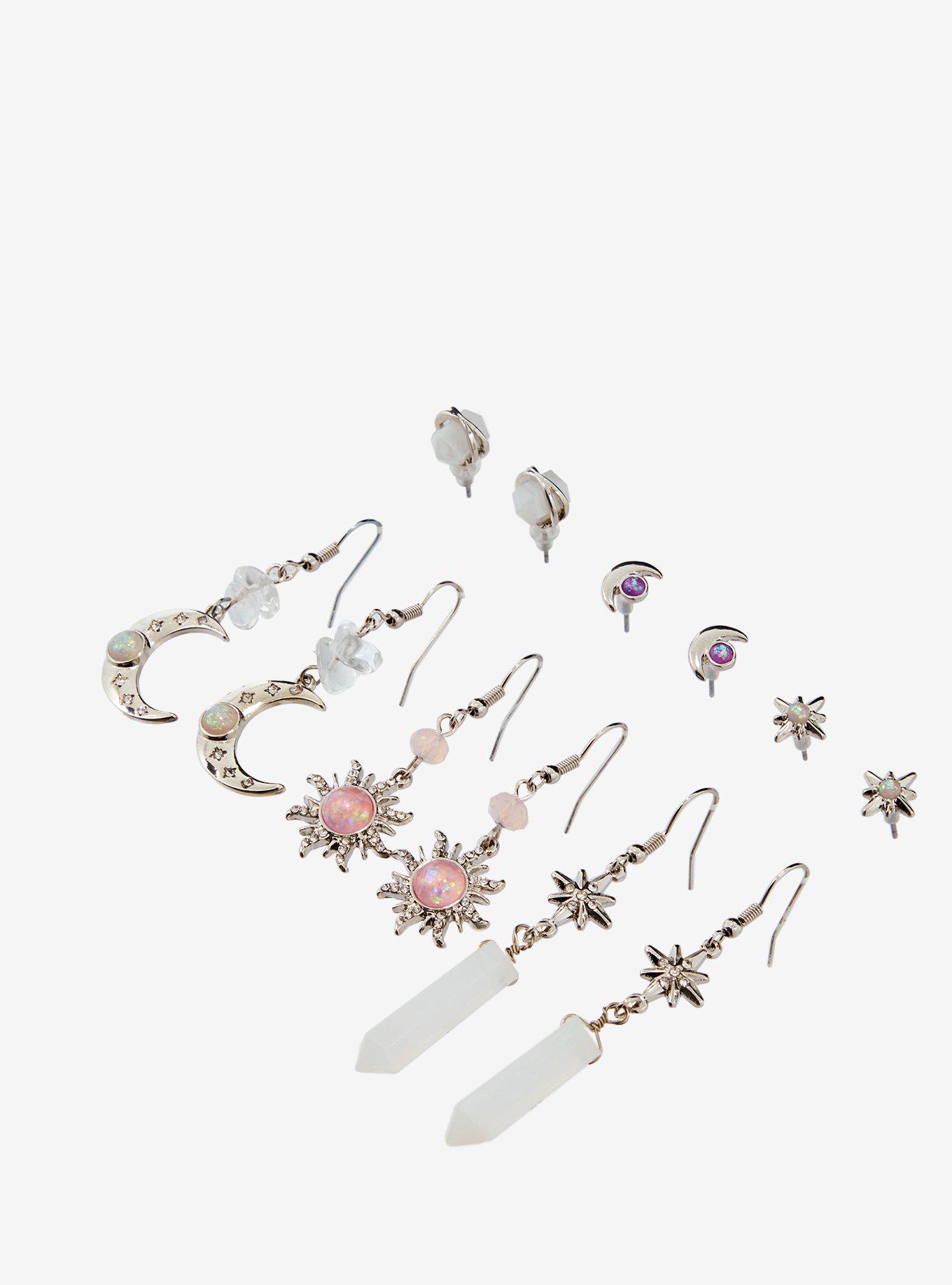 Cosmic Aura Celestial Crystal Earring Set, , alternate
