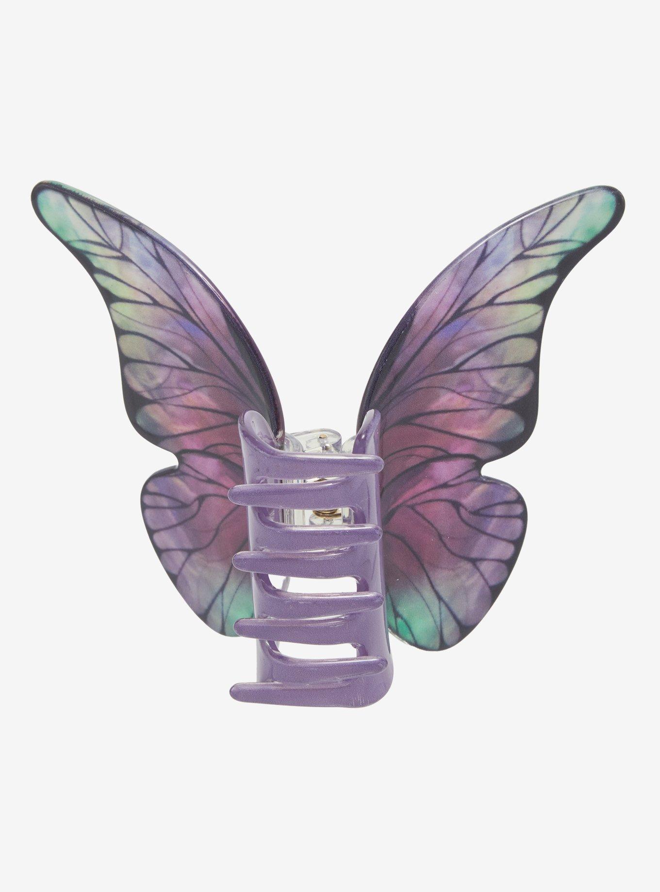 Thorn & Fable Rhinestone Butterfly Claw Hair Clip, , alternate