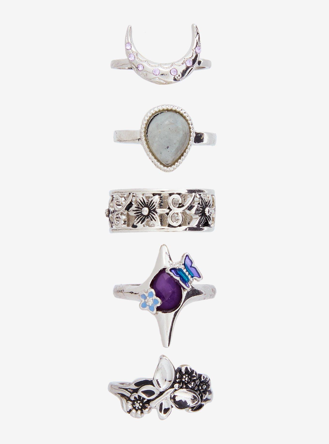 Thorn & Fable Celestial Butterfly Ring Set, , hi-res