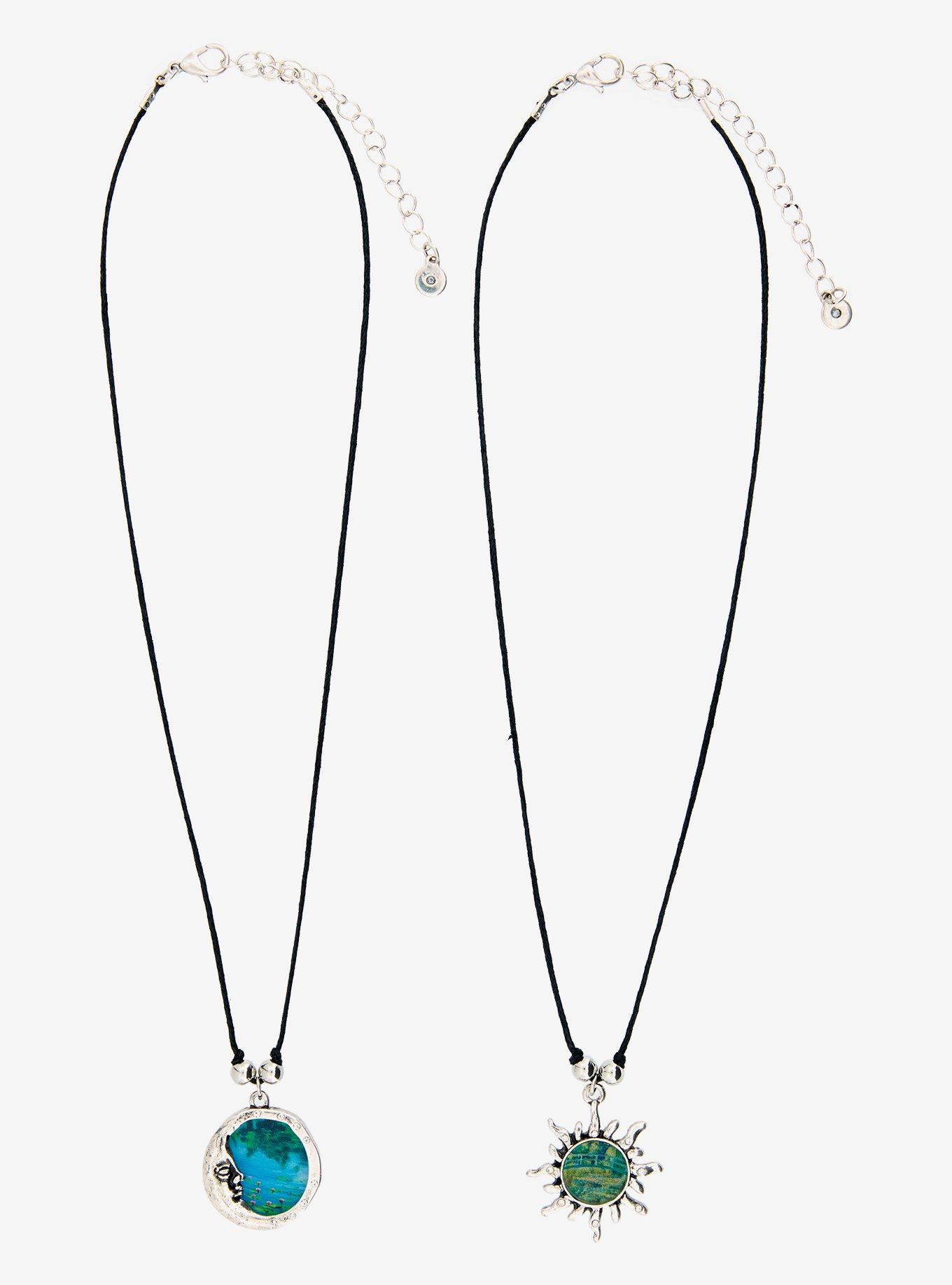 Thorn & Fable Celestial Water Lily Best Friend Necklace Set, , hi-res