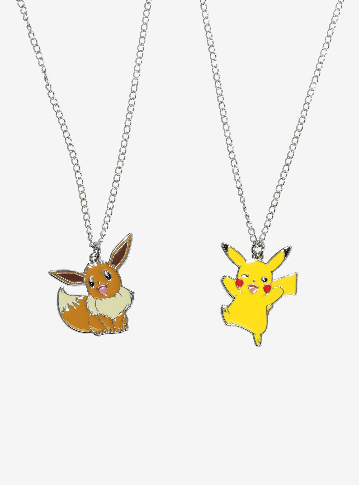 Pokemon Pikachu & Eevee Magnet Best Friend Necklace Set, , alternate