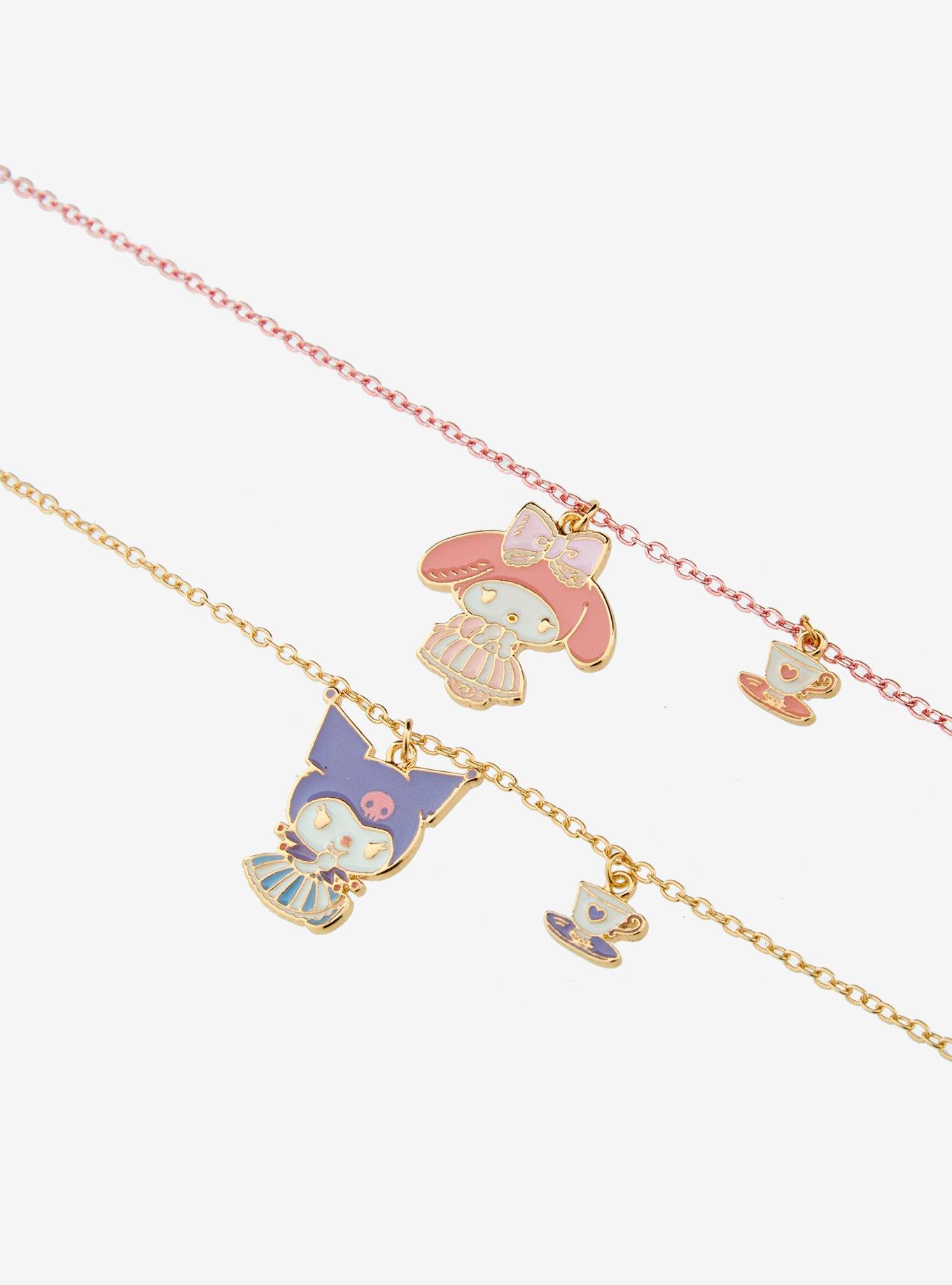 My Melody & Kuromi Tea Party Best Friend Necklace Set, , alternate
