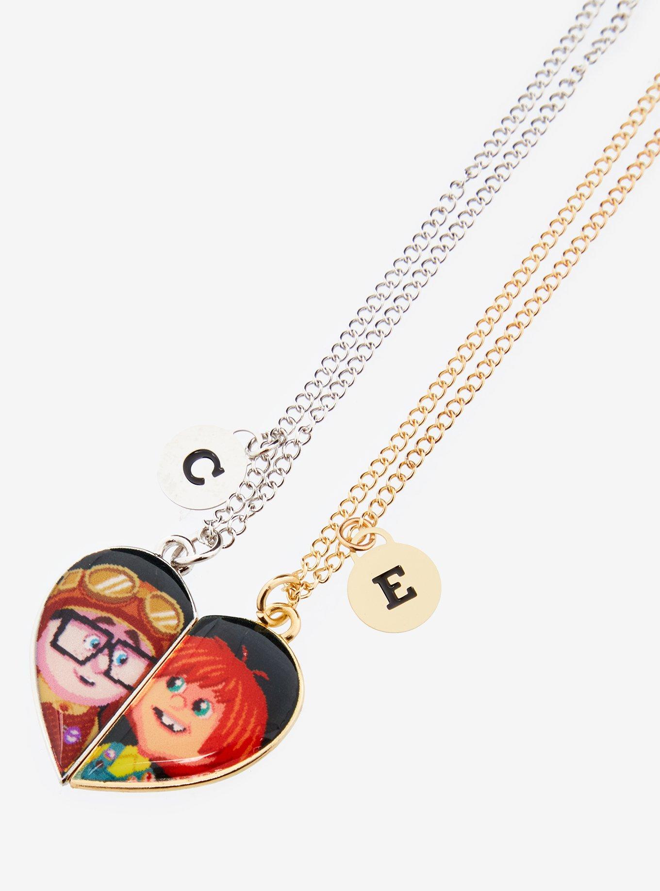 Disney Pixar Up Carl & Ellie Best Friend Necklace Set, , alternate
