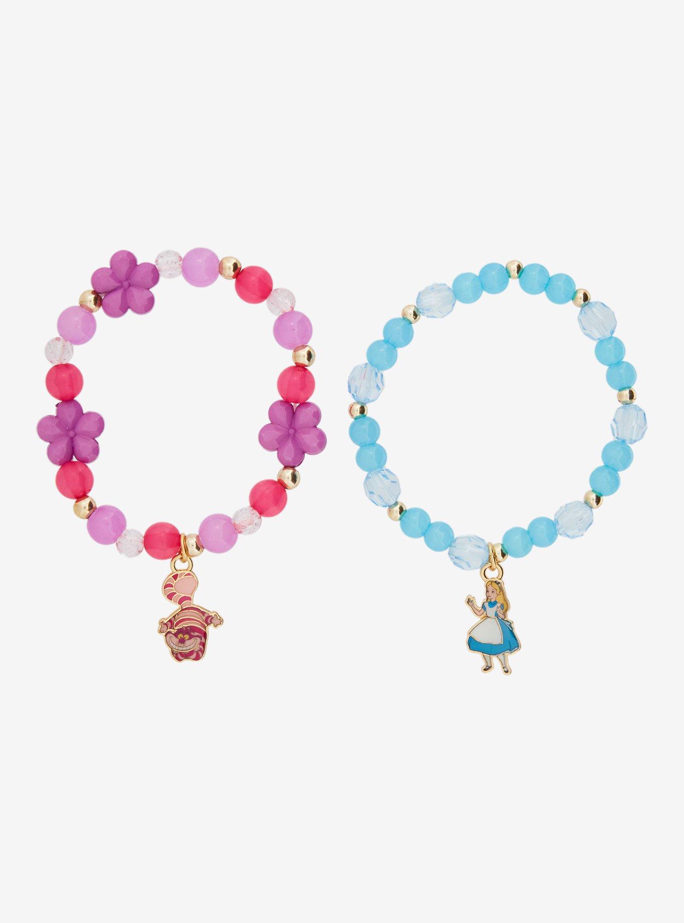 Disney Alice In Wonderland Alice & Cheshire Cat Bead Best Friend Bracelet Set, , hi-res