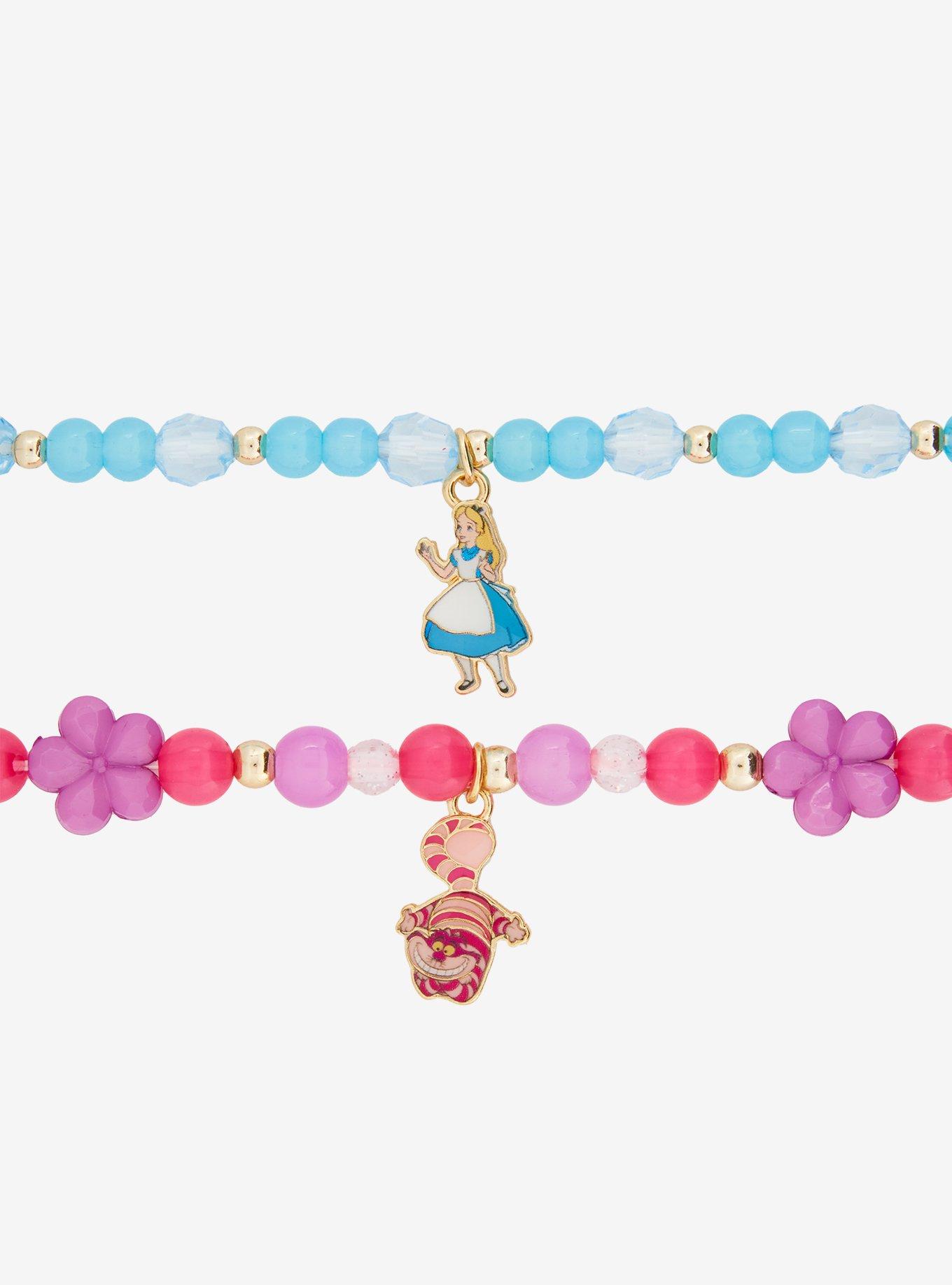 Disney Alice In Wonderland Alice & Cheshire Cat Bead Best Friend Bracelet Set, , alternate