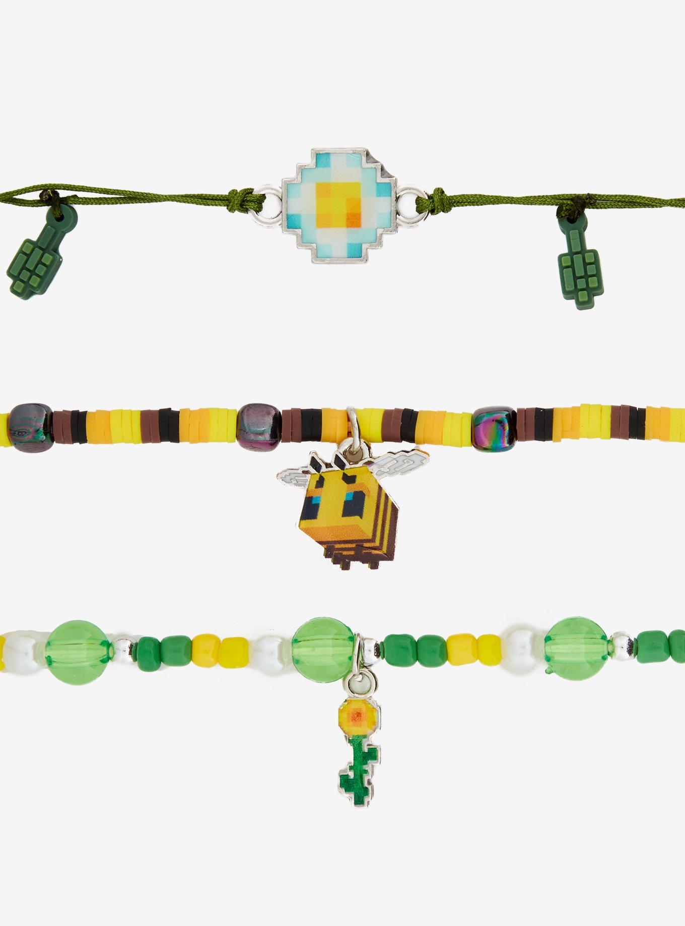 Minecraft Flower & Bee Bracelet Set, , alternate