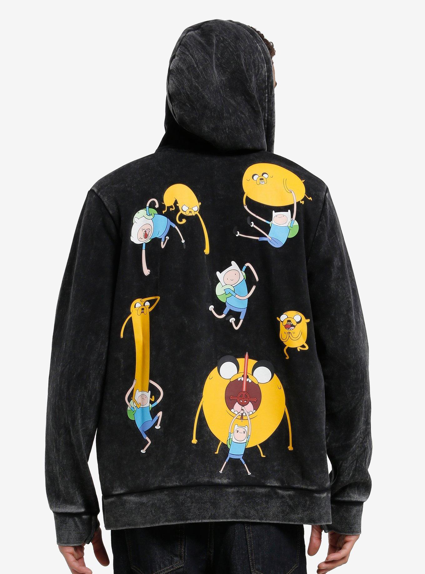 Adventure Time Jake & Finn Mineral Wash Hoodie, , hi-res