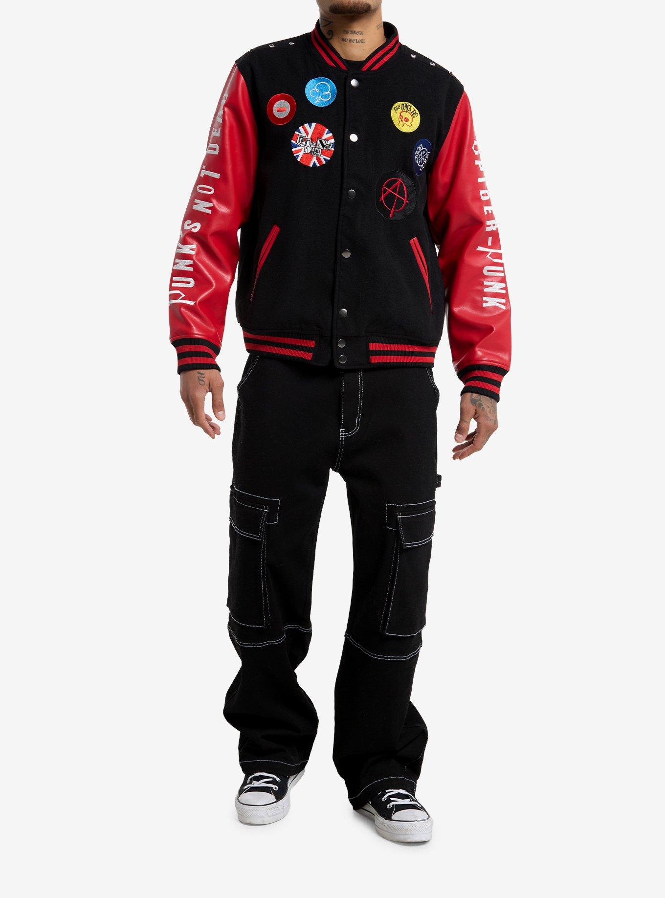 Our Universe Marvel Spider-Man: Across The Spider-Verse Spider-Punk Varsity Jacket, MULTI, alternate