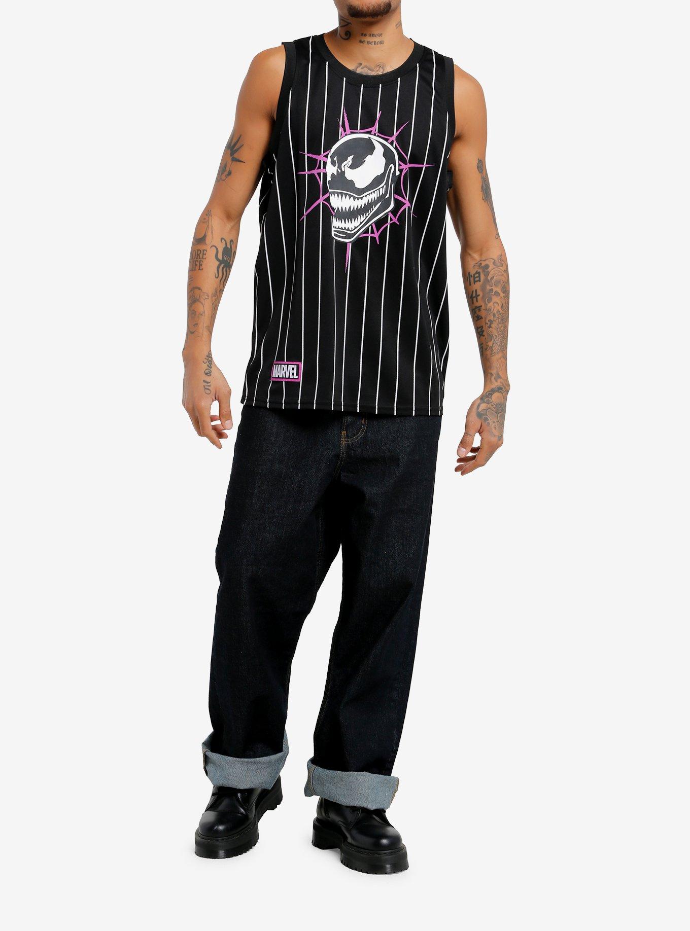 Marvel Venom Striped Basketball Jersey, BLACK, alternate