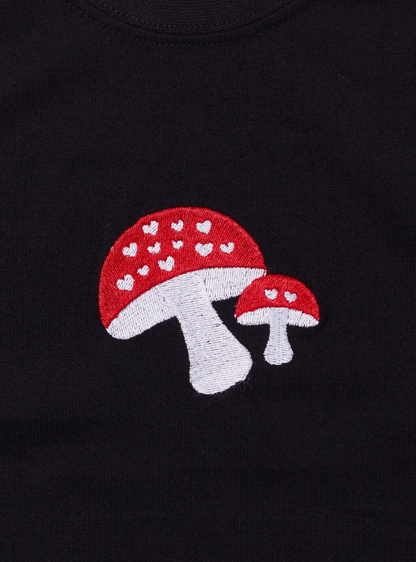 Red-Capped Mushroom Girls Boxy Crop T-Shirt, , hi-res