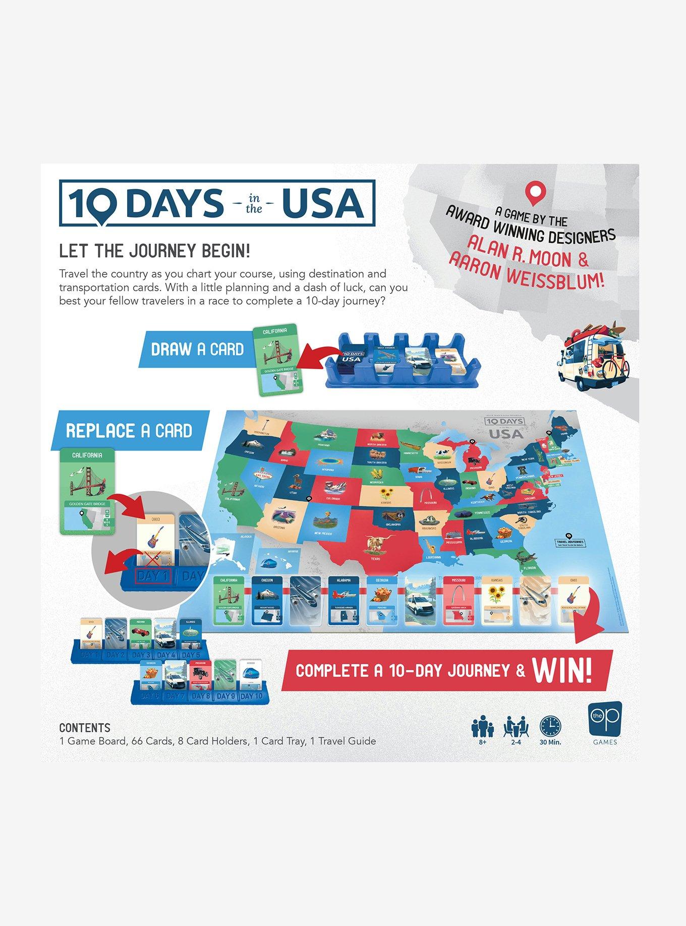 10 Days in the USA Board Game, , alternate