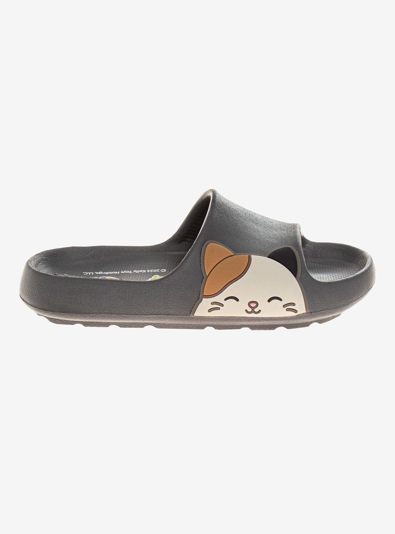 Squishmallows Cameron The Cat Dual Sizes Youth Slides, GREY, alternate