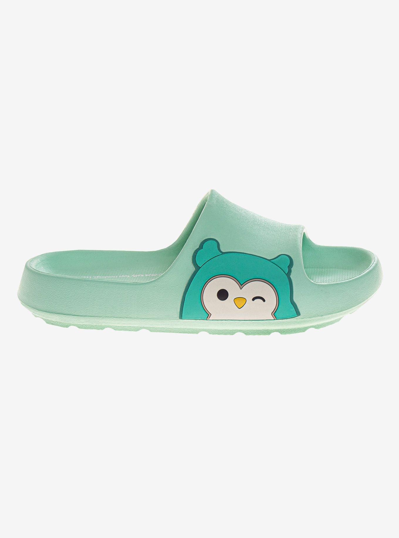 Squishmallows Winston The Owl Dual Sizes Youth Slides, GREEN, alternate