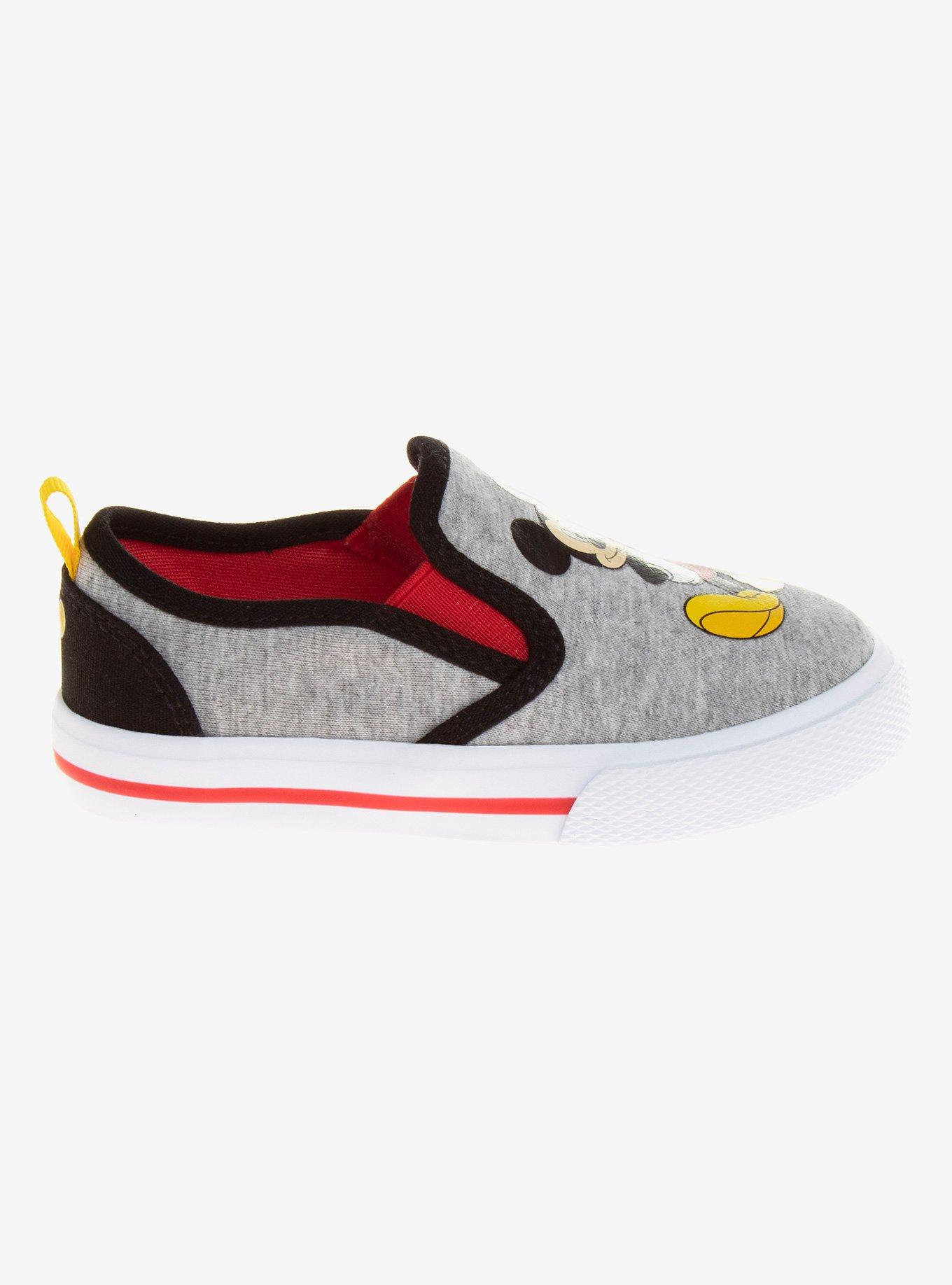 Disney Mickey Mouse Slip On Canvas Toddler Sneakers, GREY, alternate