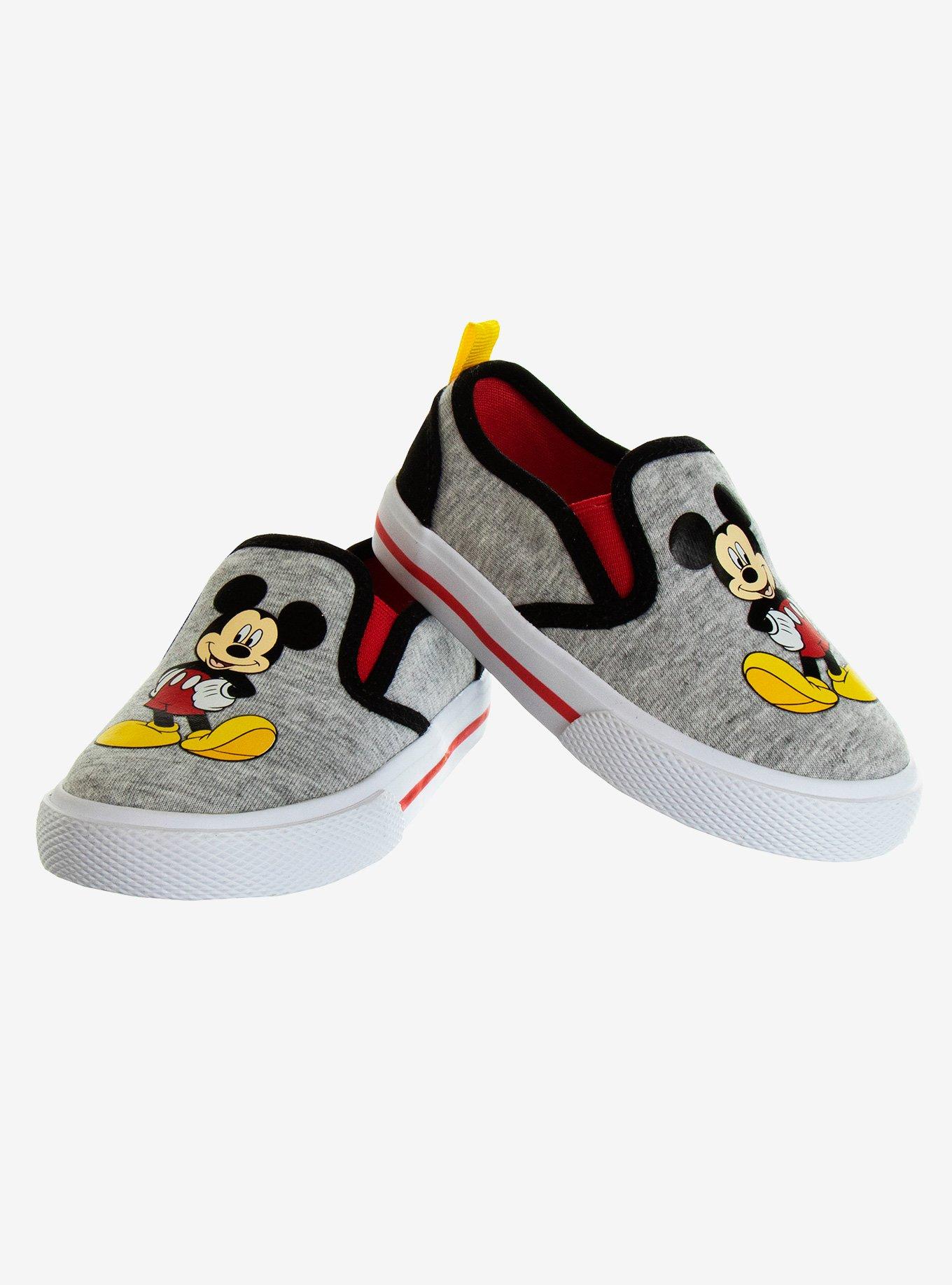 Disney Mickey Mouse Slip On Canvas Toddler Sneakers, GREY, alternate