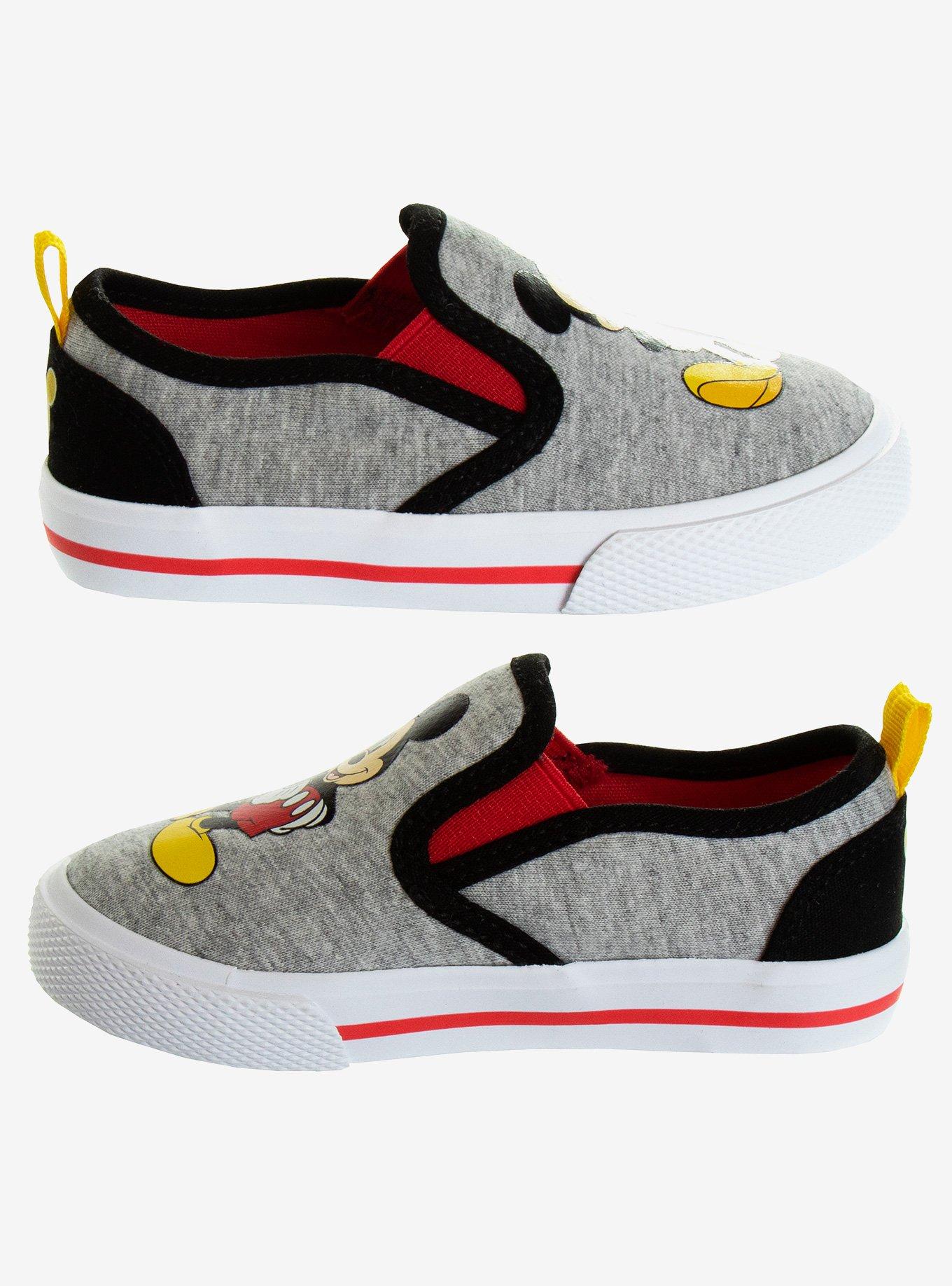 Disney Mickey Mouse Slip On Canvas Toddler Sneakers, GREY, alternate