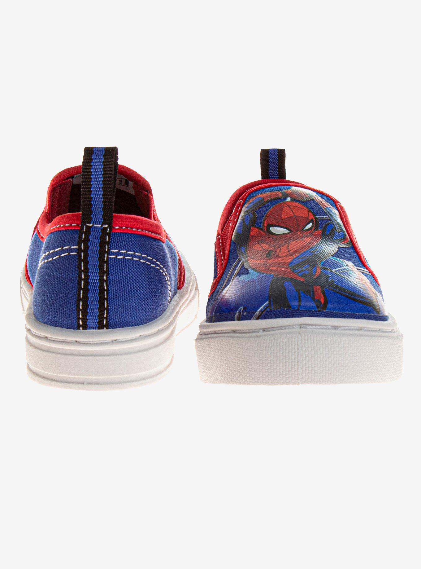 Marvel Spider-Man Canvas Toddler Sneakers, BLUE, alternate