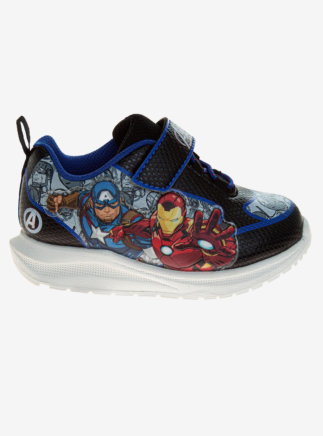 Marvel Avengers Light Up Toddler Sneakers, BLACK, alternate