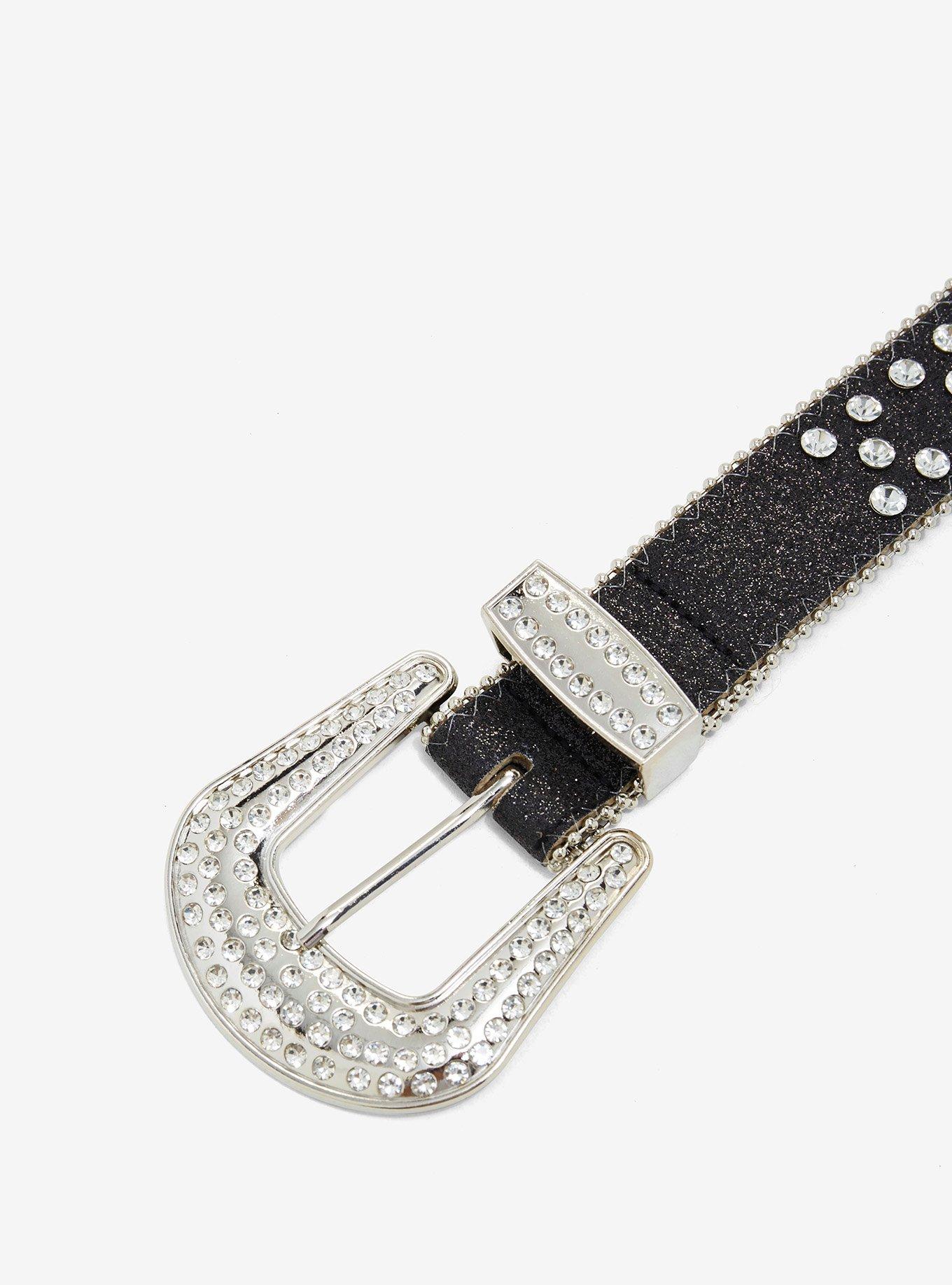 Black Bling Western Belt, , hi-res