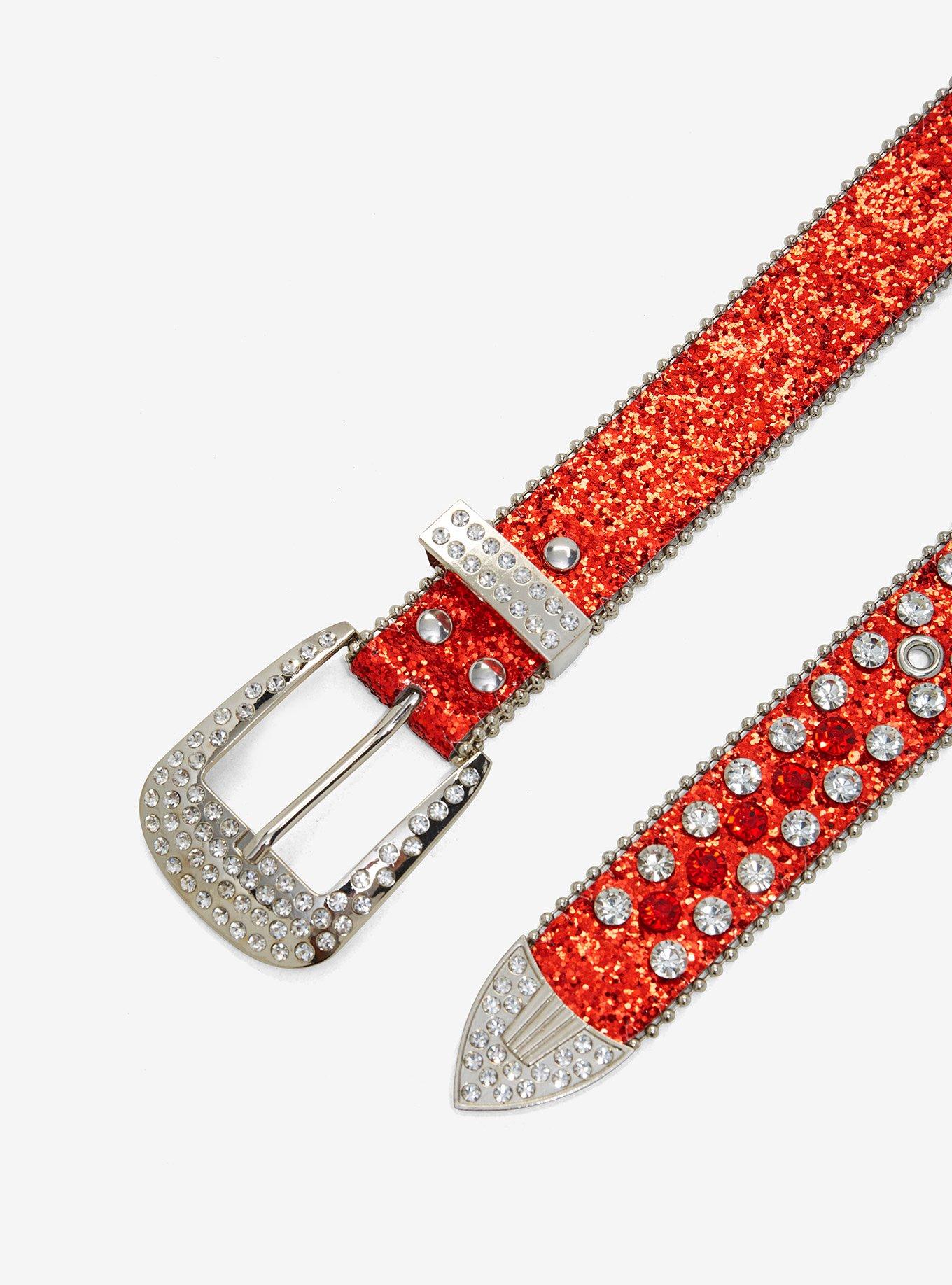 Red Bling Western Belt, , hi-res
