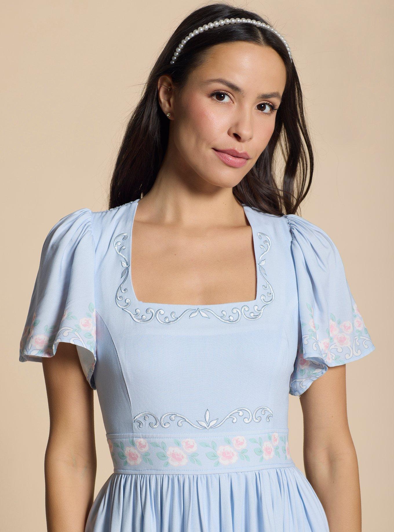 Disney The Aristocats Marie Embroidered Midi Dress — BoxLunch Exclusive, LILAC, alternate