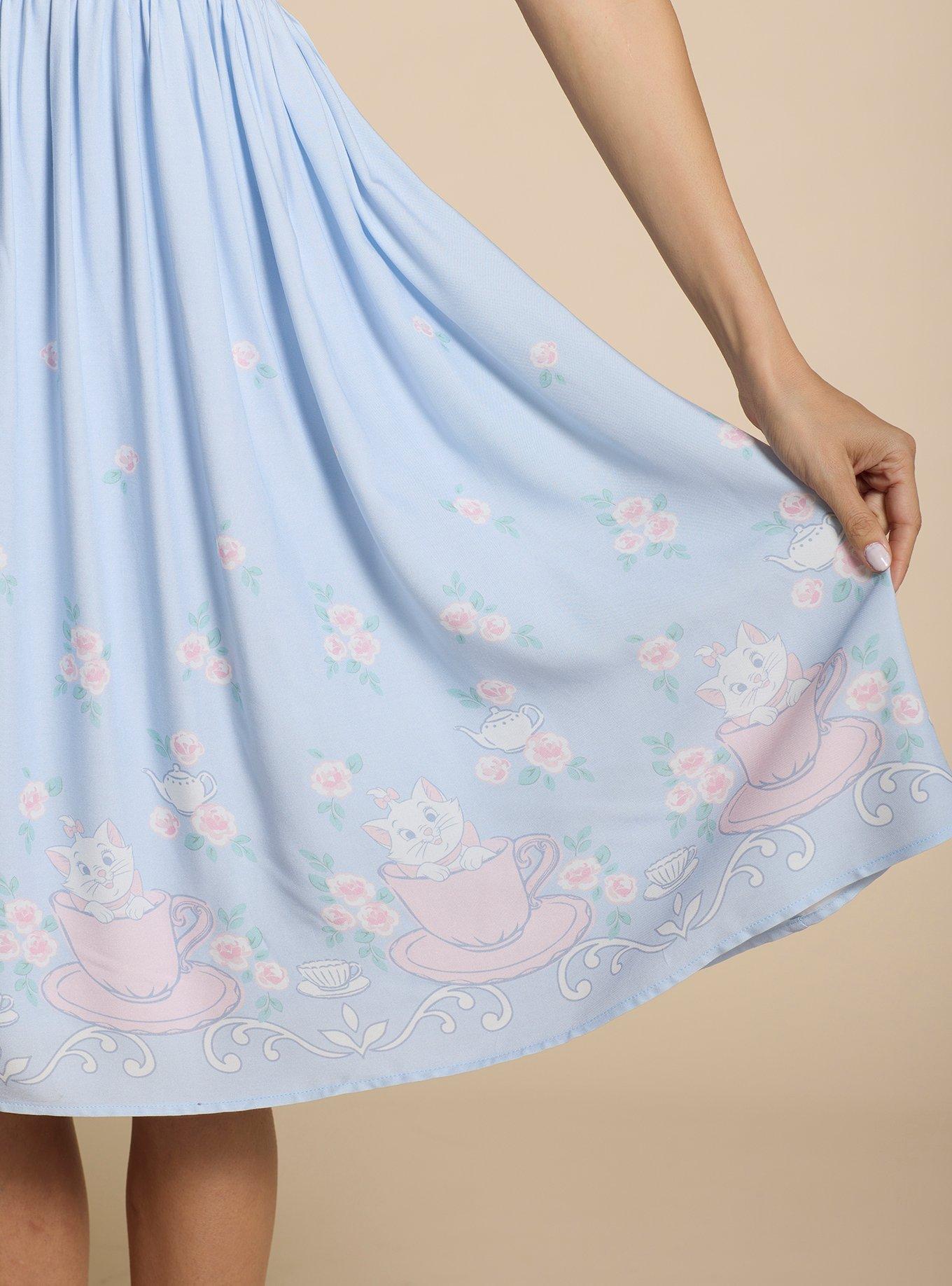 Disney The Aristocats Marie Embroidered Midi Dress — BoxLunch Exclusive, LILAC, alternate