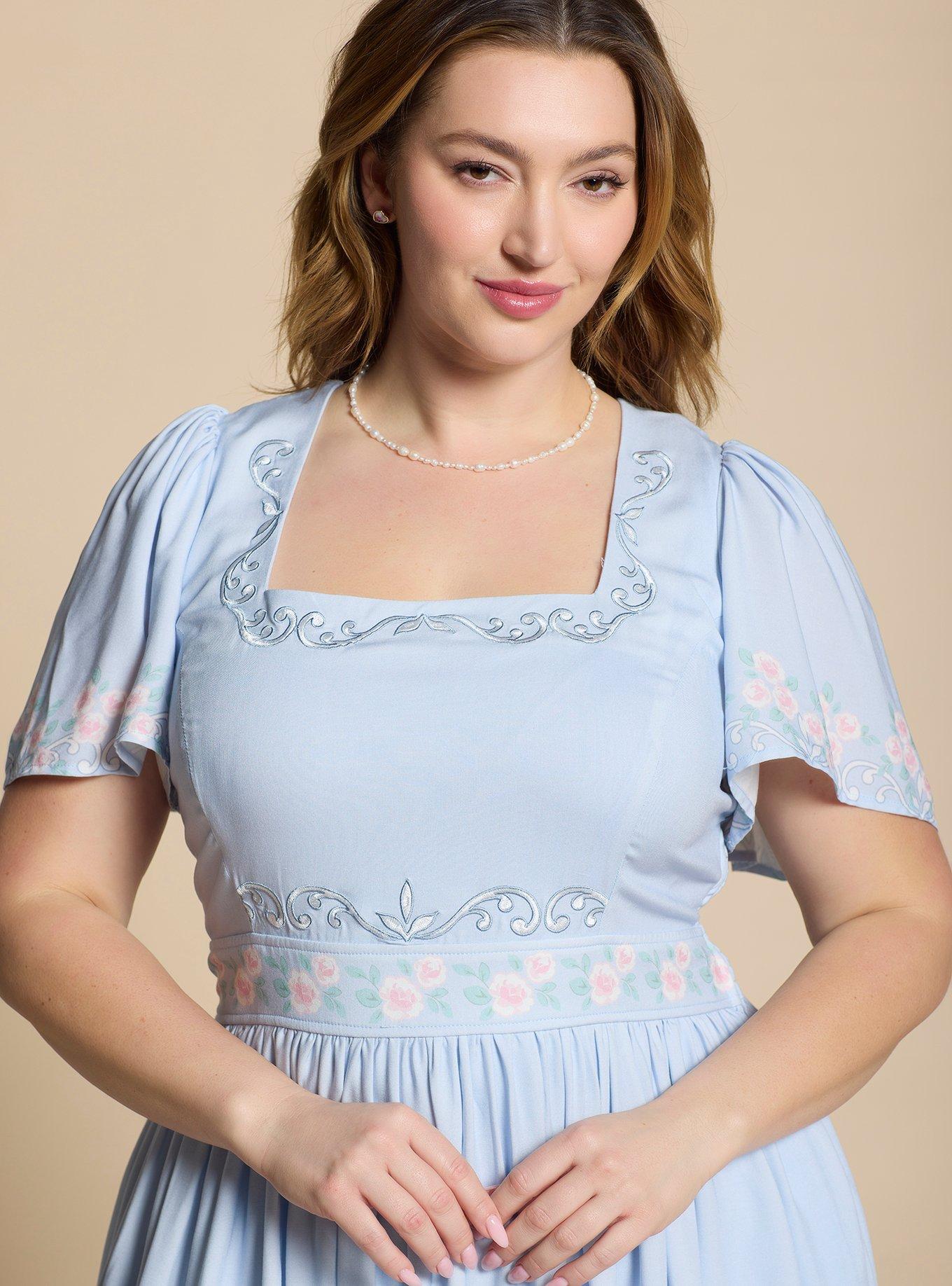 Disney The Aristocats Marie Embroidered Plus Size Midi Dress — BoxLunch Exclusive, LILAC, alternate