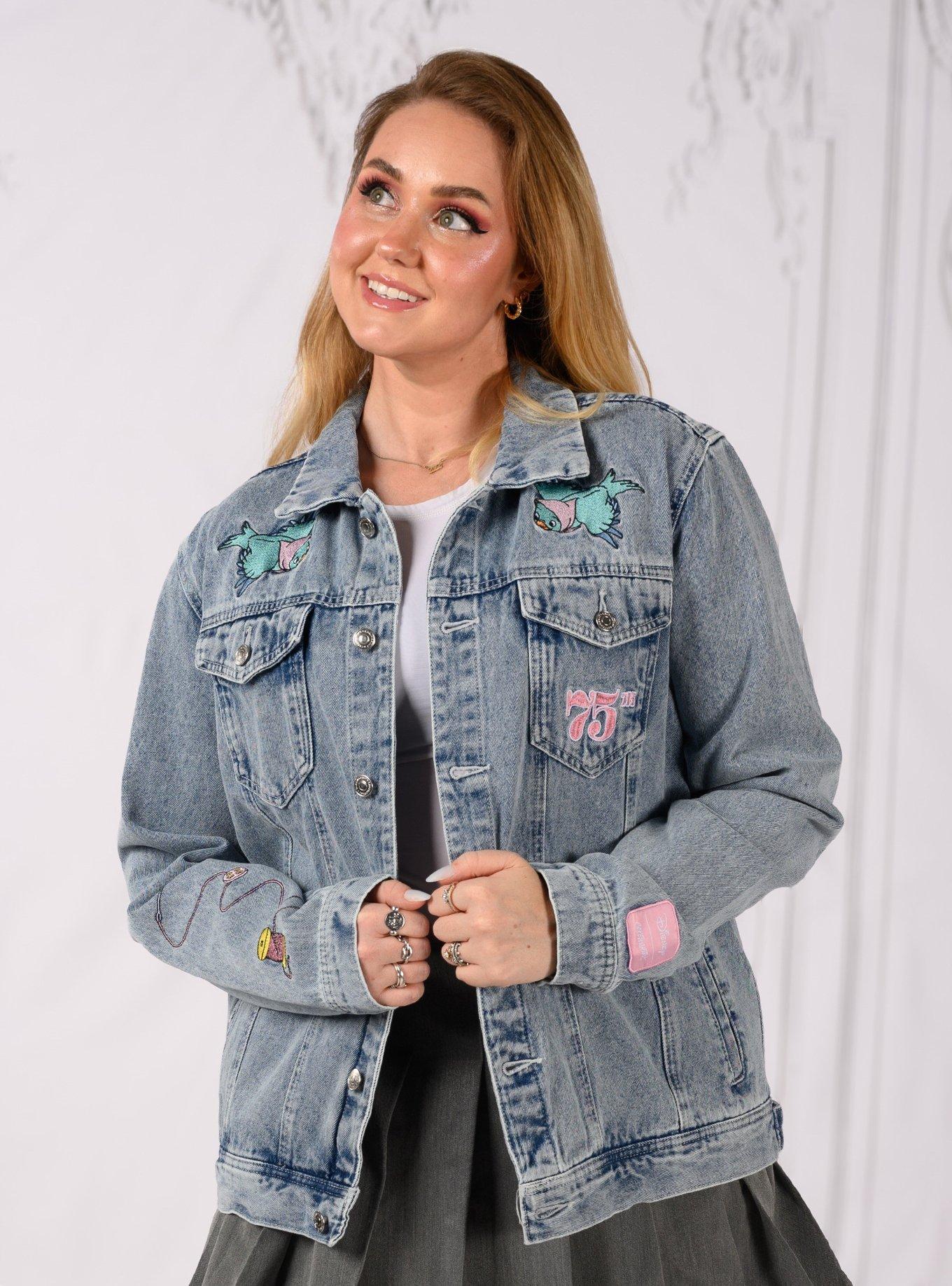 Cakeworthy Disney Cinderella Embroidered Denim Jacket, DENIM, alternate