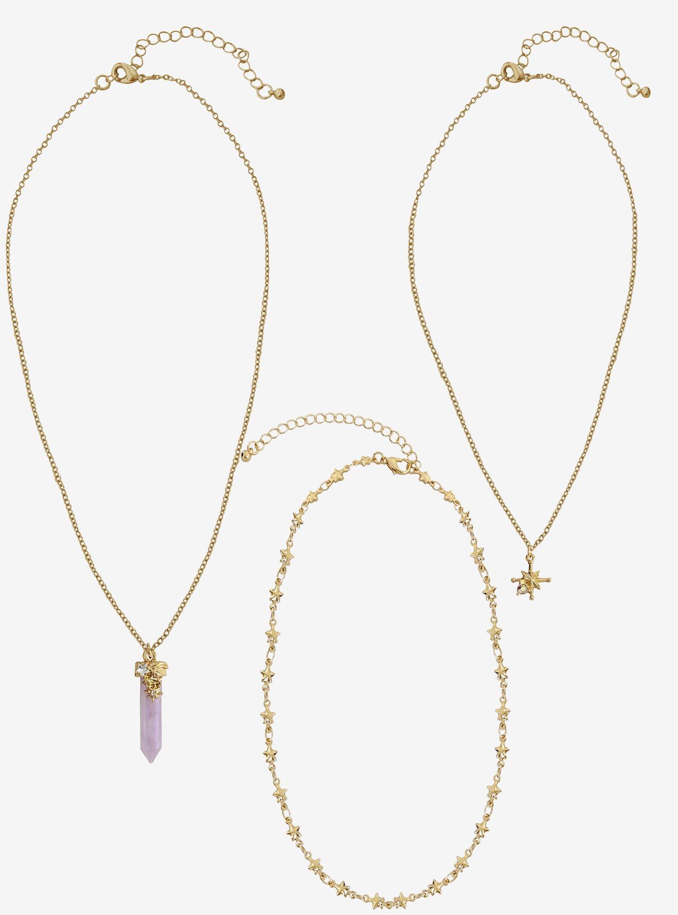 Cosmic Aura Shooting Star Crystal Necklace Set, , hi-res