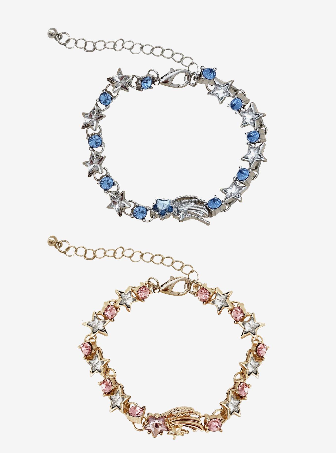Cosmic Aura Blue & Pink Shooting Star Best Friend Bracelet Set, , hi-res