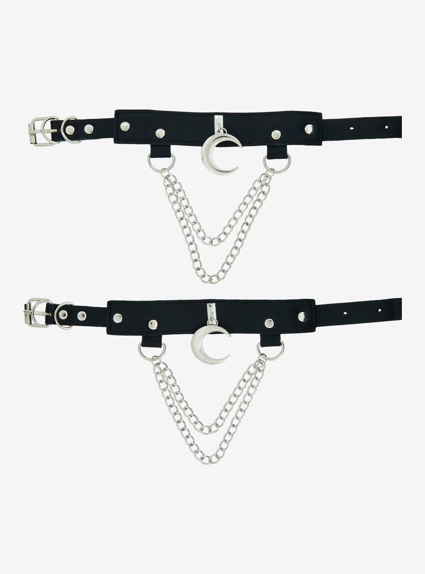 Thorn & Fable Moon Chain Boot Anklet Set, , hi-res