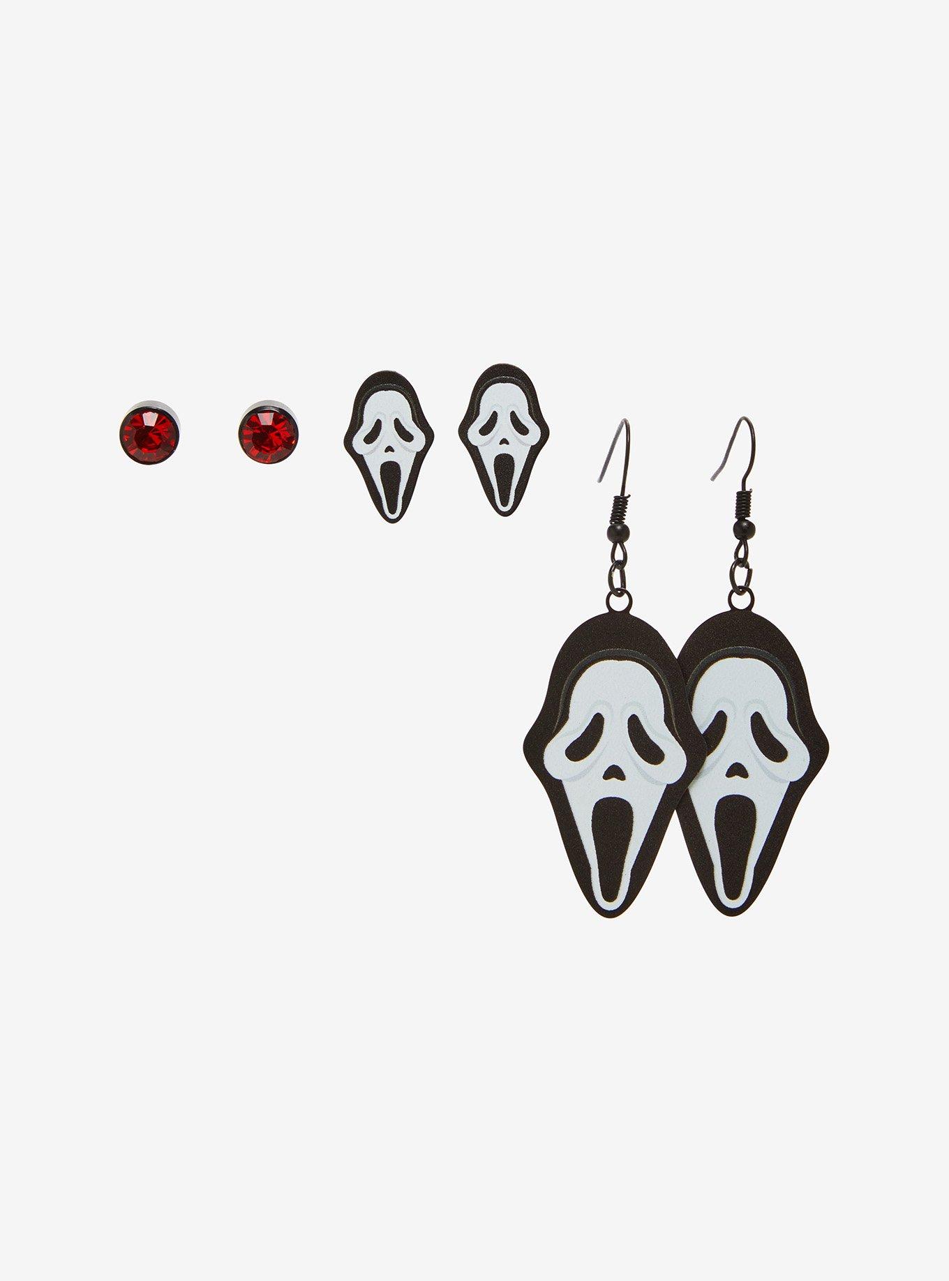 Ghost Face Icon Earring Set, , hi-res