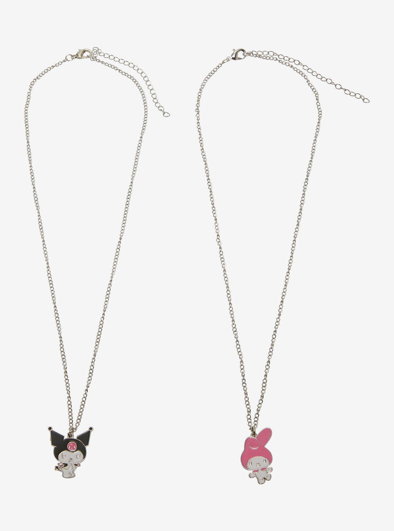 My Melody & Kuromi Cute Poses Best Friends Necklace Set, , alternate