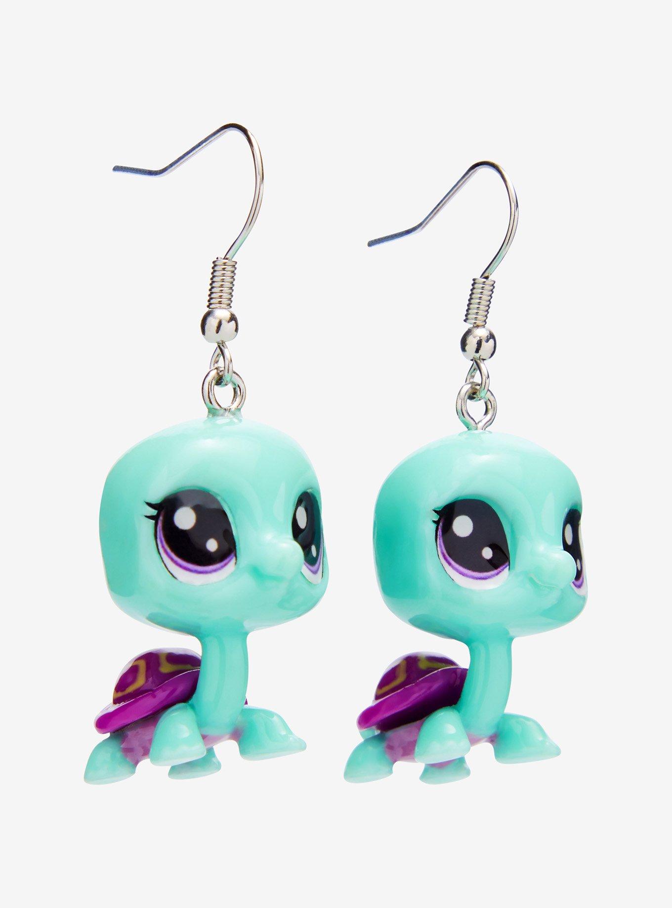 Littlest Pet Shop Turtle 3D Drop Earrings, , alternate