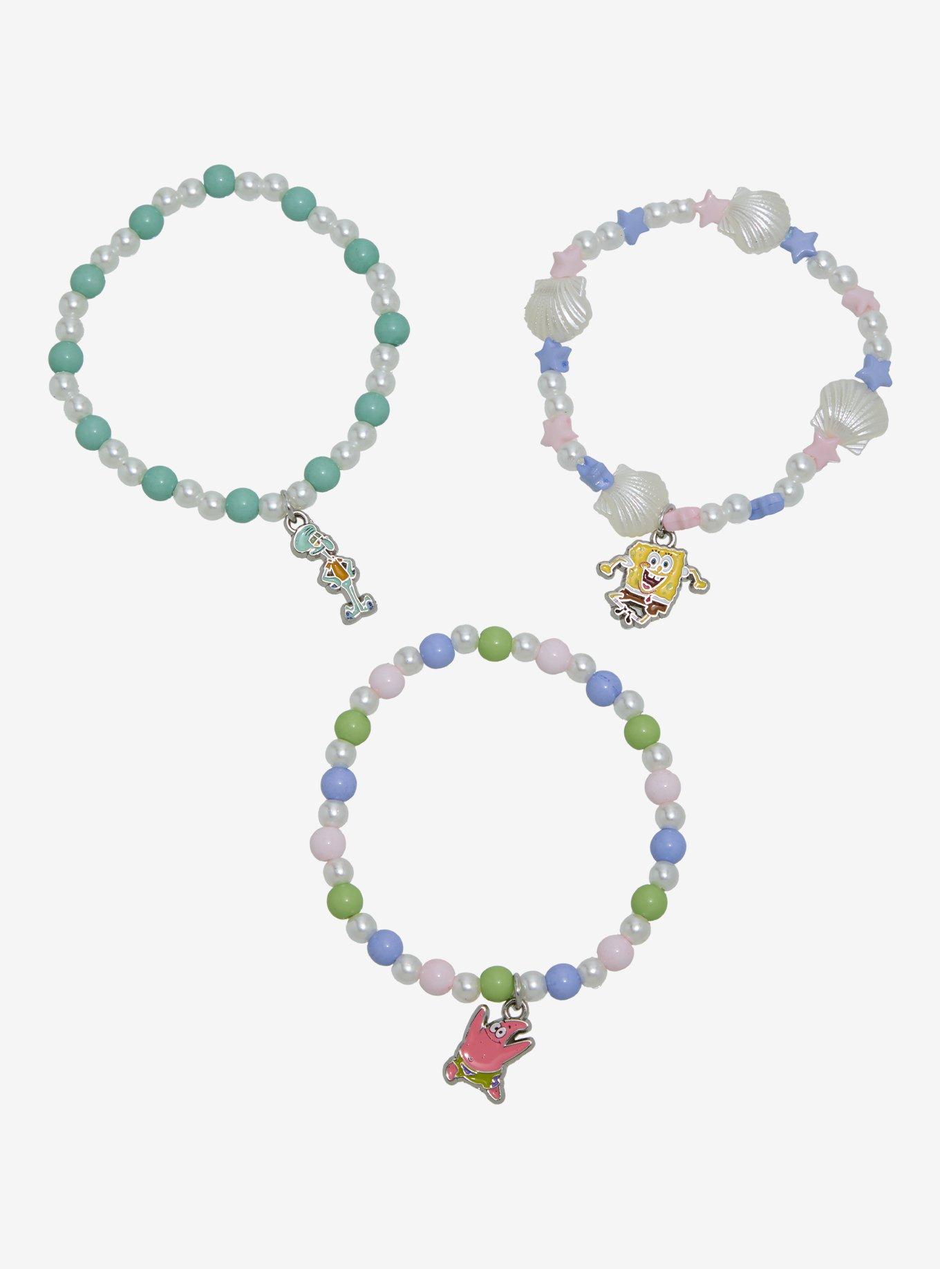 SpongeBob SquarePants Trio Bead Bracelet Set, , hi-res