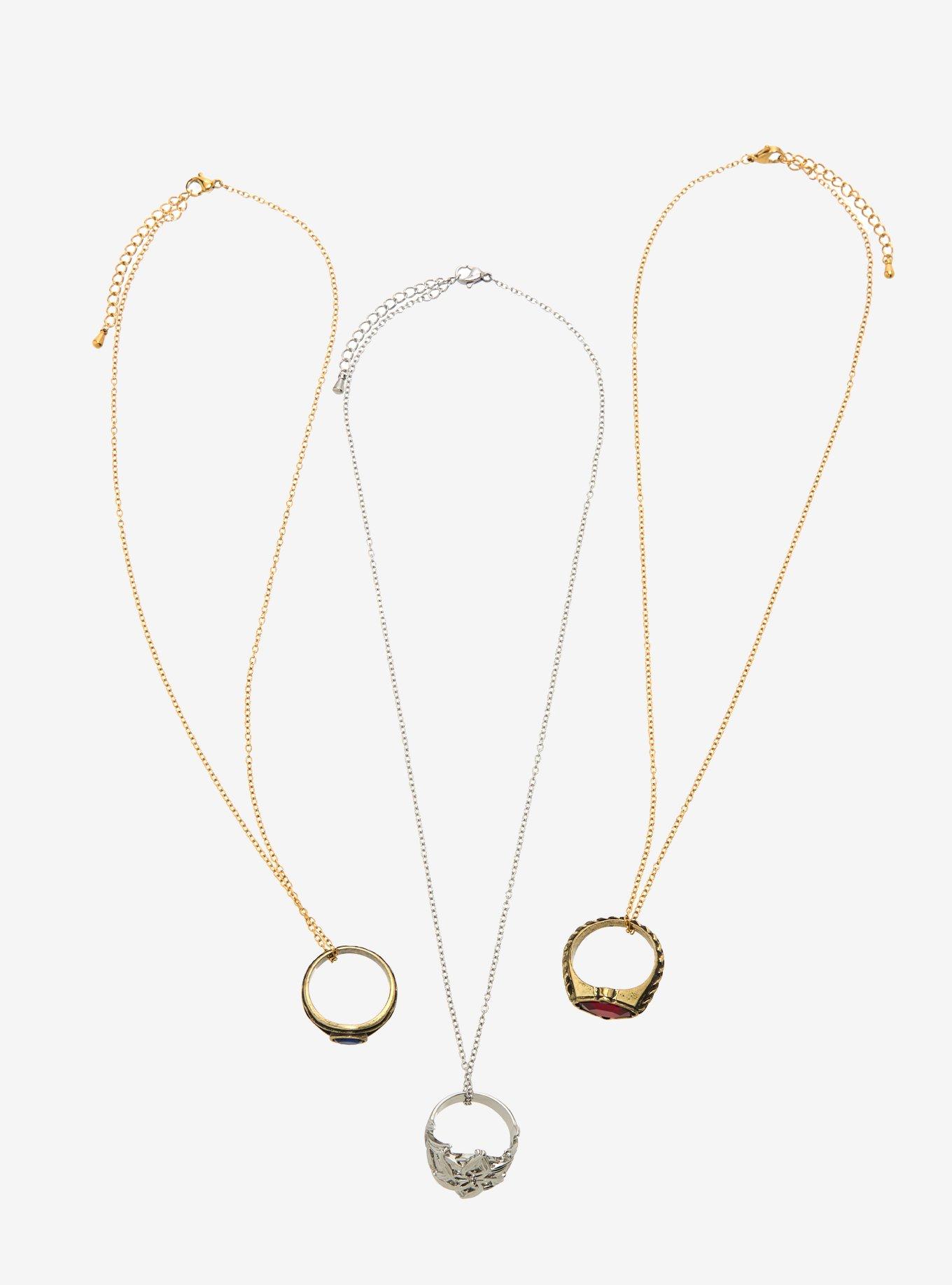 The Lord Of The Rings Replica Ring Necklace Set, , alternate