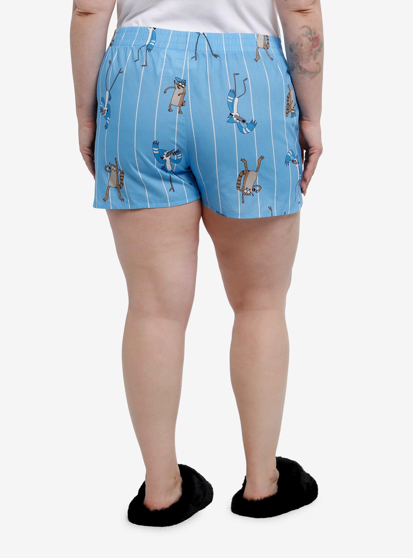 Regular Show Mordecai & Rigby Girls Boxer Shorts Plus Size, , hi-res