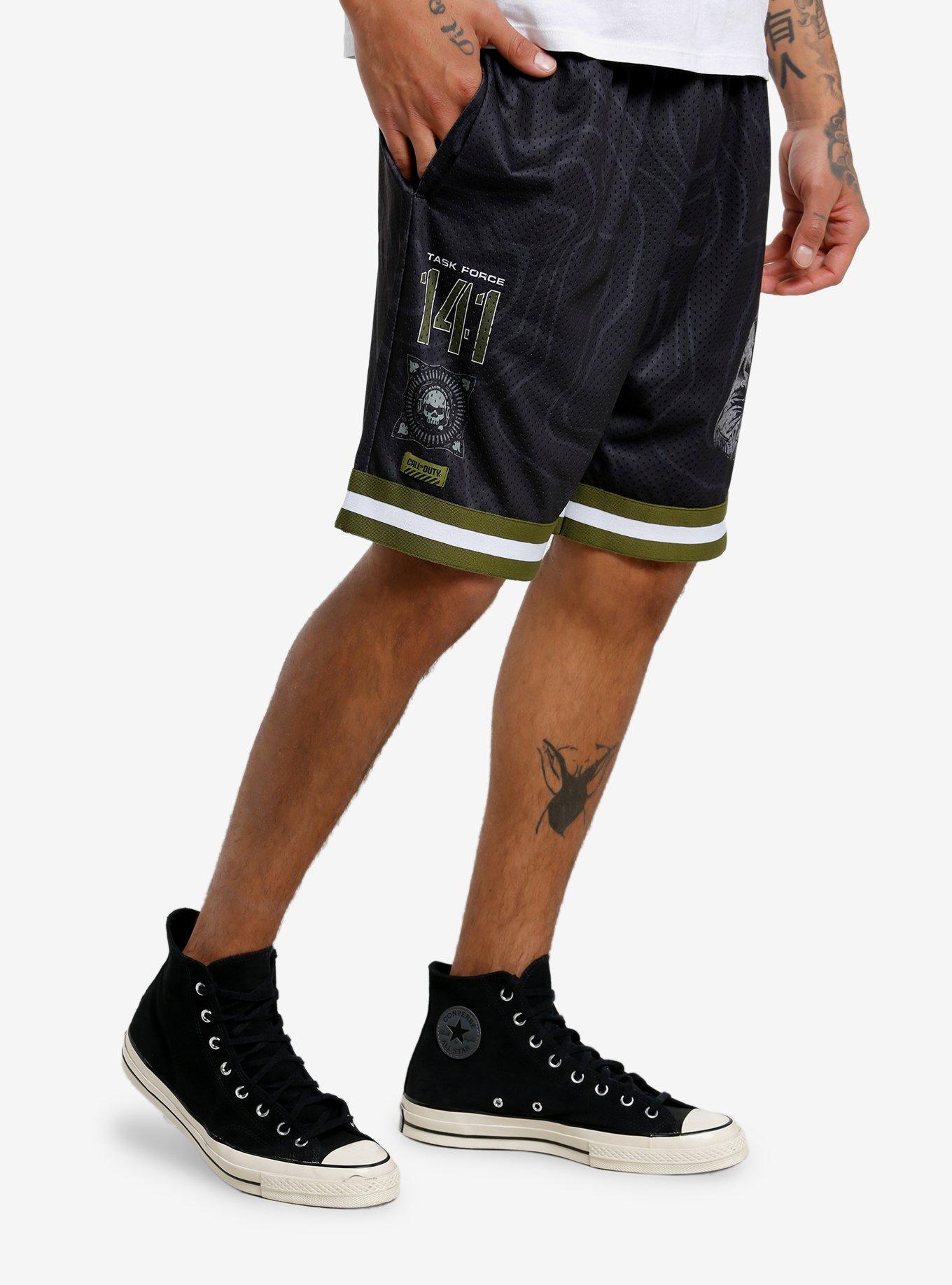 Call Of Duty Ghost Basketball Shorts, GREEN, alternate
