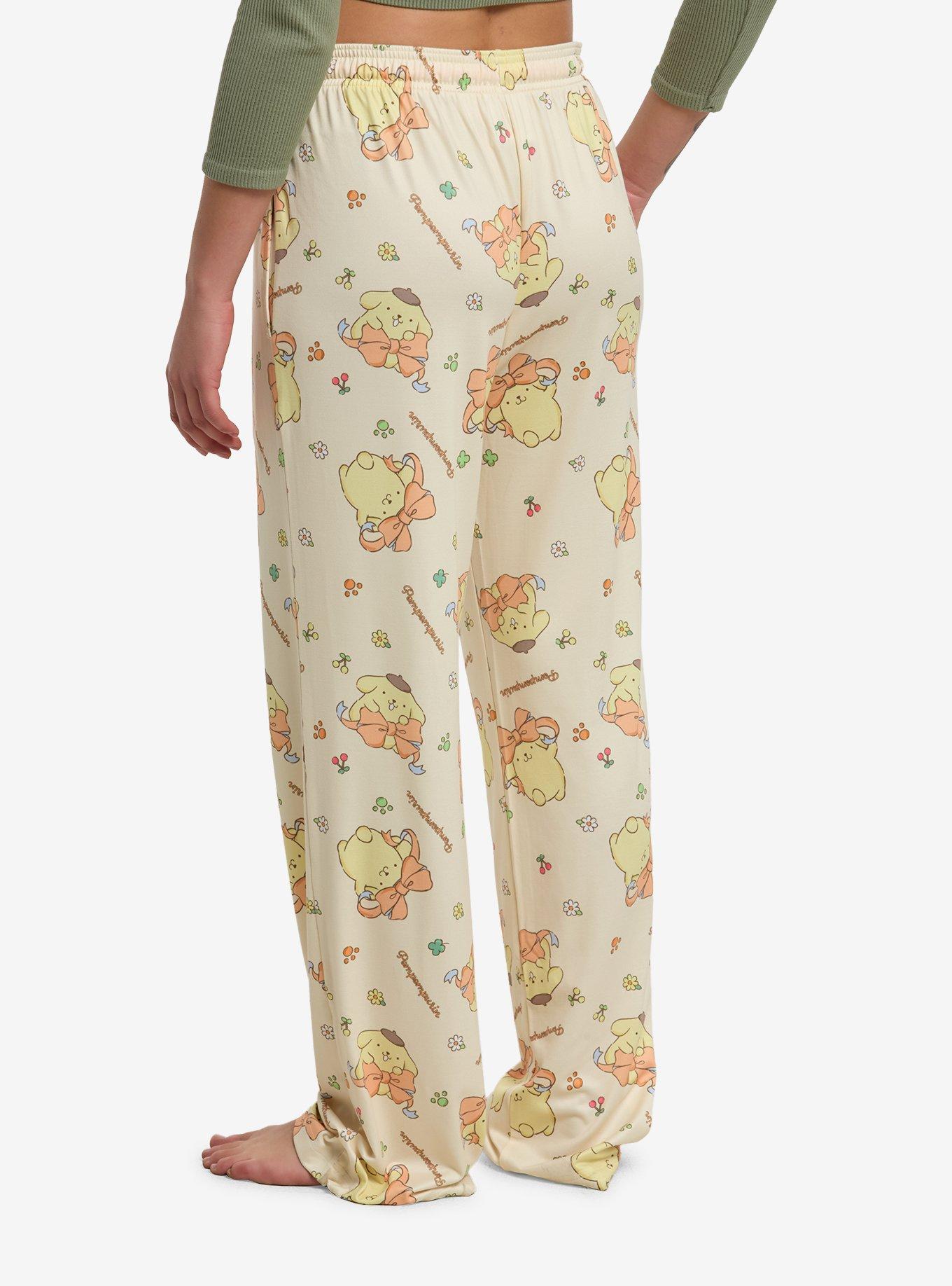 Pompompurin Bow Girls Pajama Pants, , hi-res