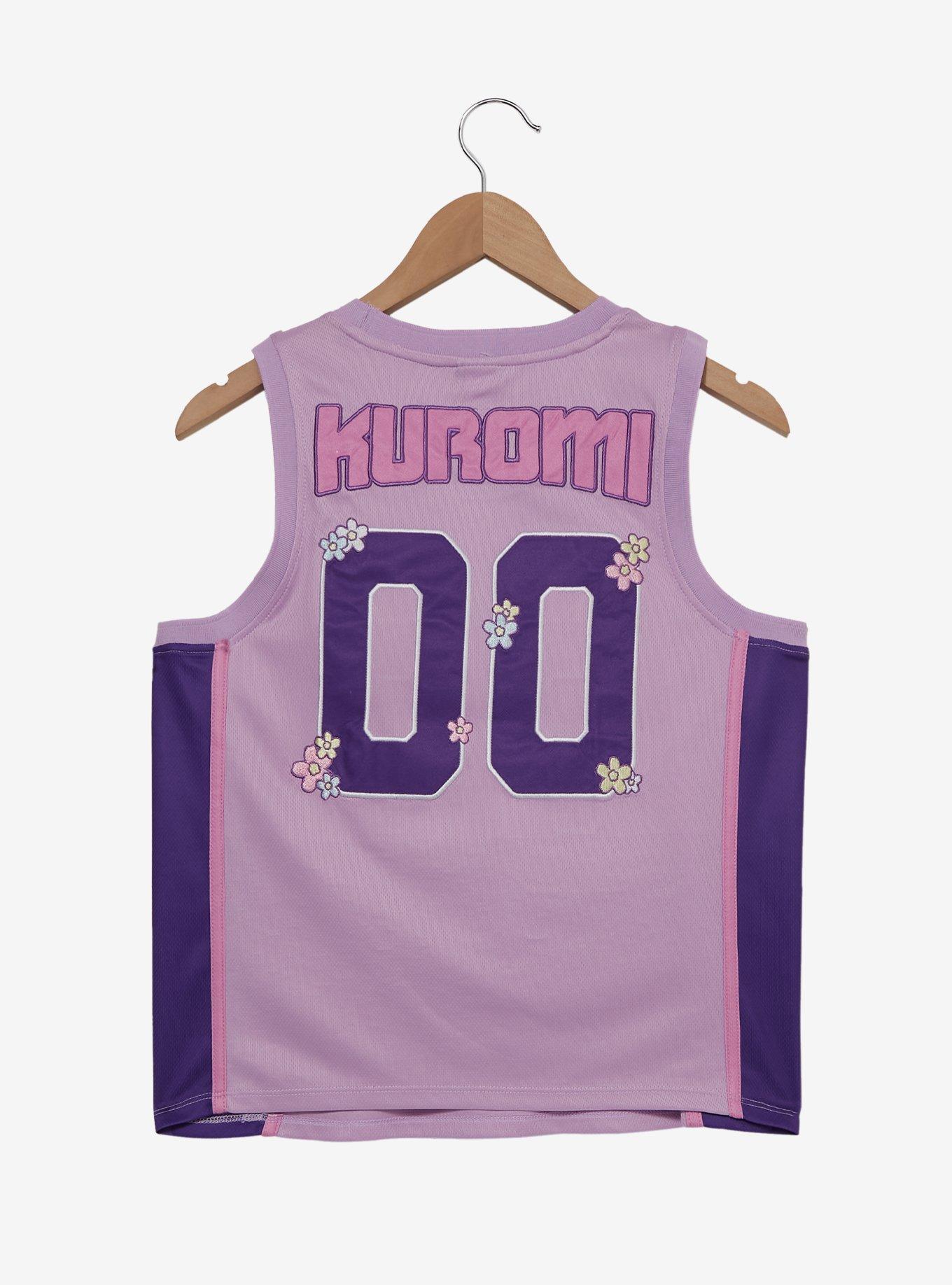 Sanrio Kuromi Embroidered Women's Cropped Basketball Jersey — BoxLunch Exclusive, , hi-res