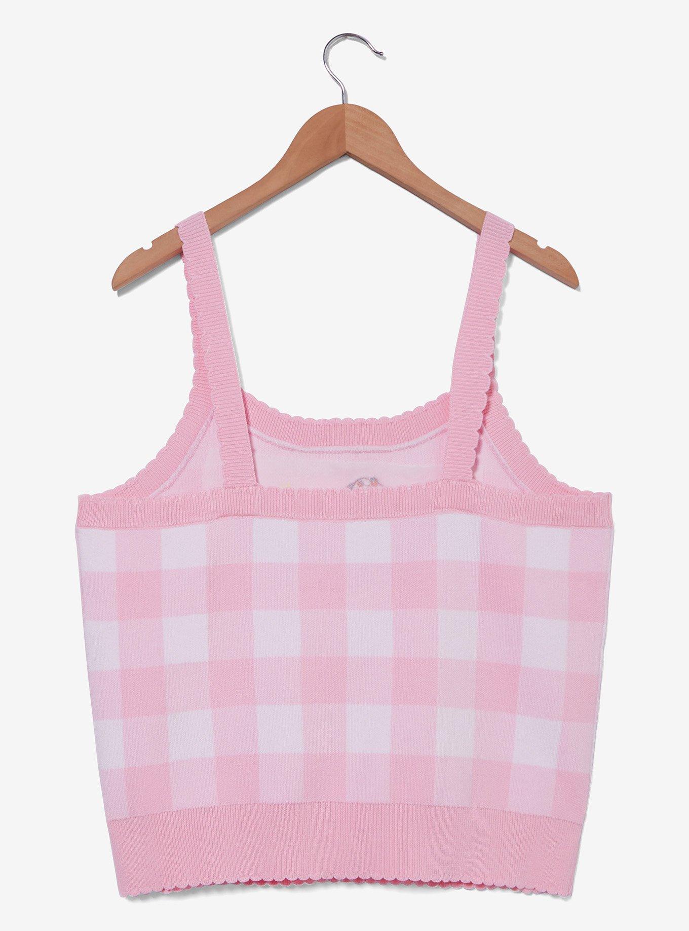 Strawberry Shortcake Custard & Strawberry Gingham Women's Plus Size Knit Tank Top — BoxLunch Exclusive, LIGHT PINK, alternate