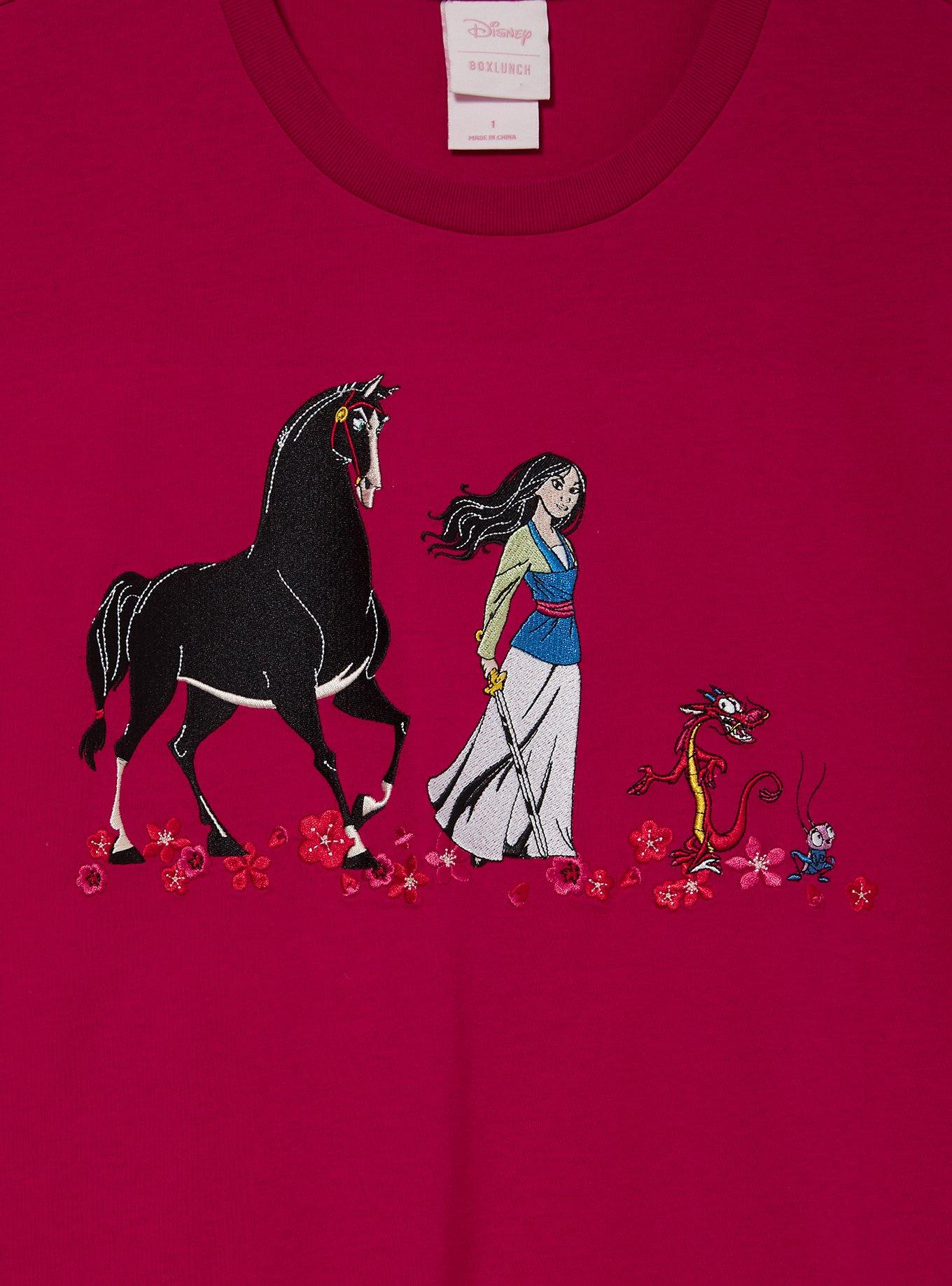 Disney Mulan Embroidered Women's Plus T-Shirt — BoxLunch Exclusive