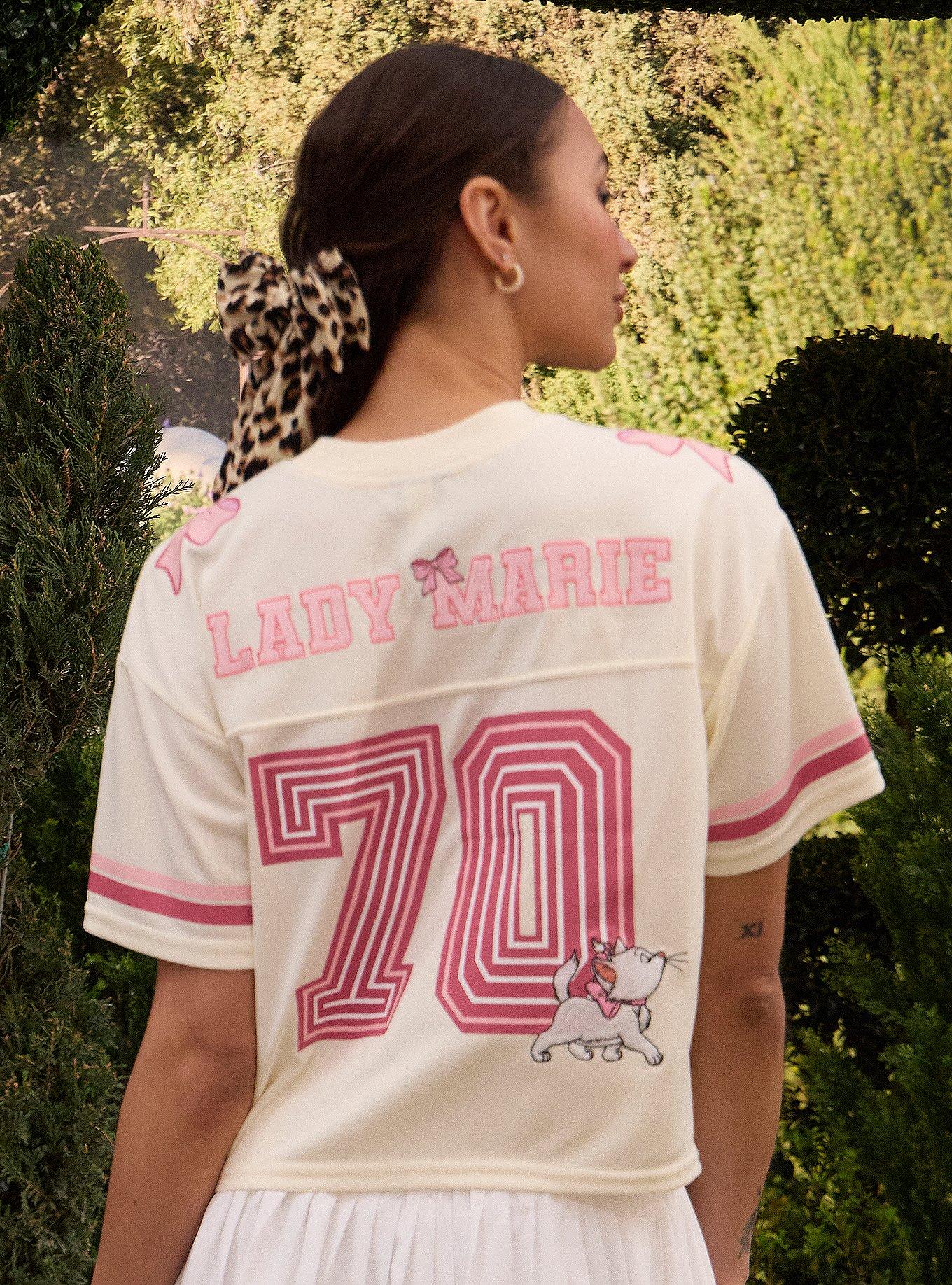 Disney The Aristocats Marie Women's Cropped Football Jersey - BoxLunch Exclusive