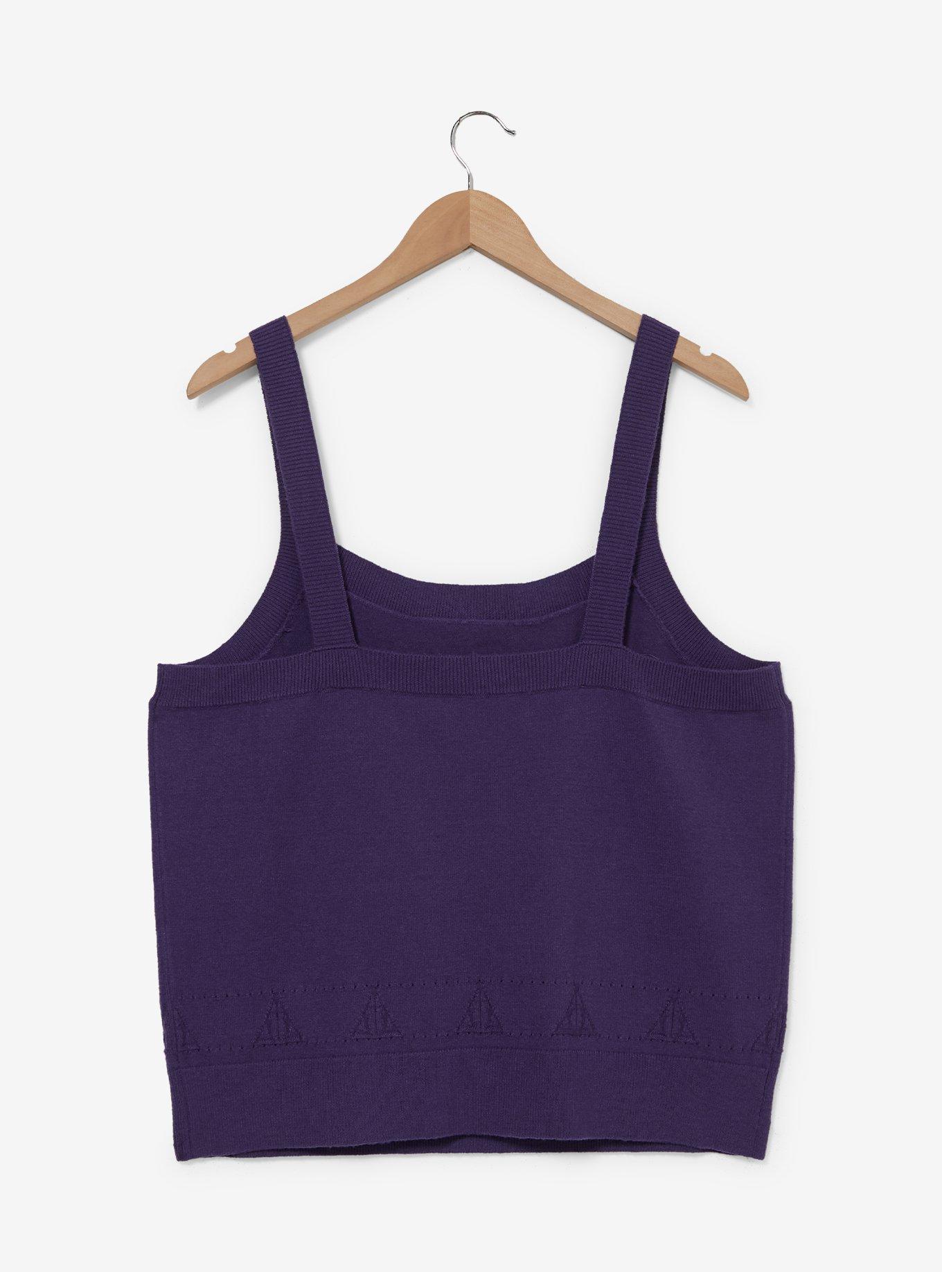 Harry Potter Deathly Hallows Floral Women's Plus Size Knit Tank - BoxLunch Exclusive, , hi-res