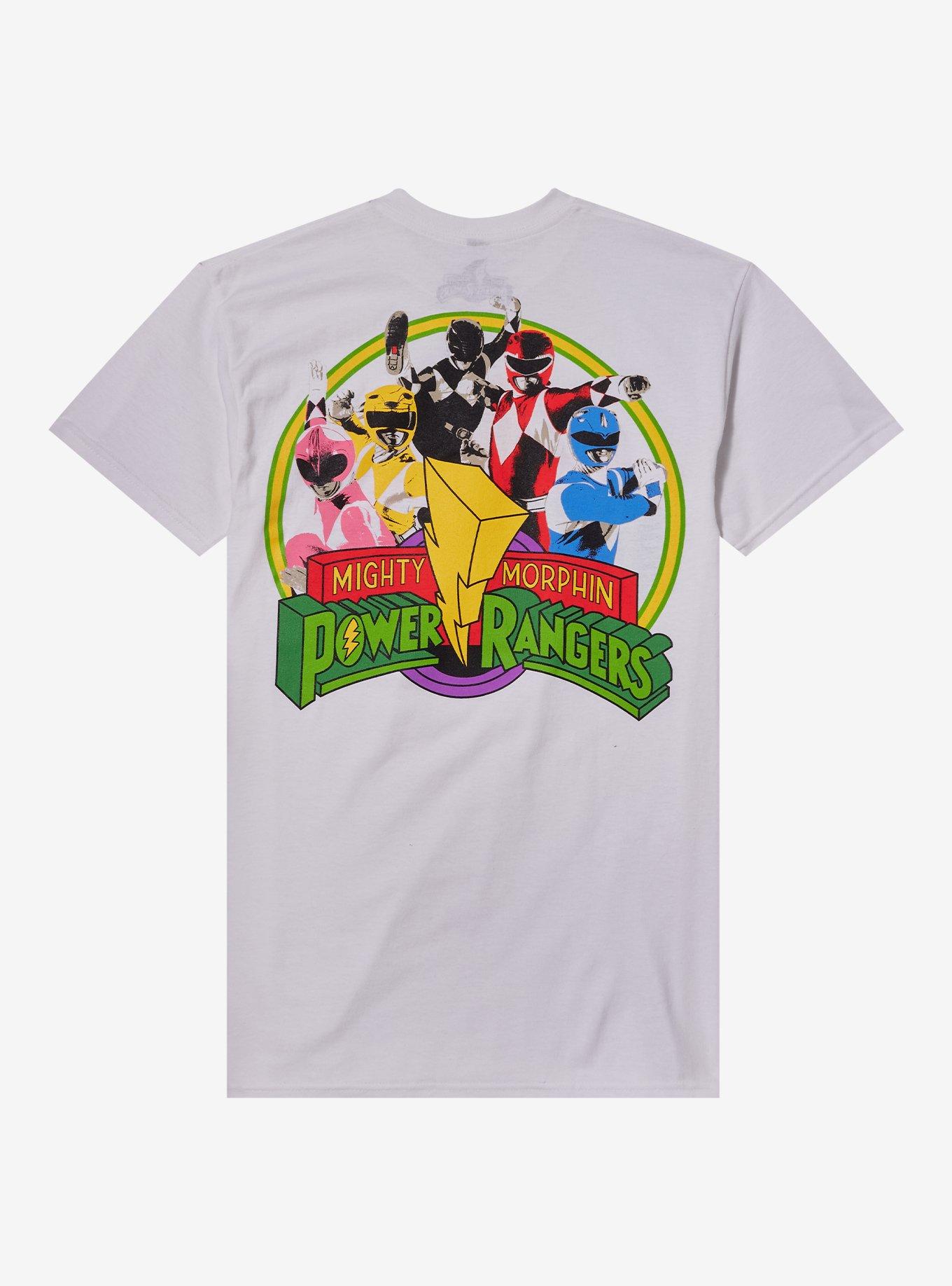 Mighty Morphin Power Rangers Group Two-Sided T-Shirt, , hi-res