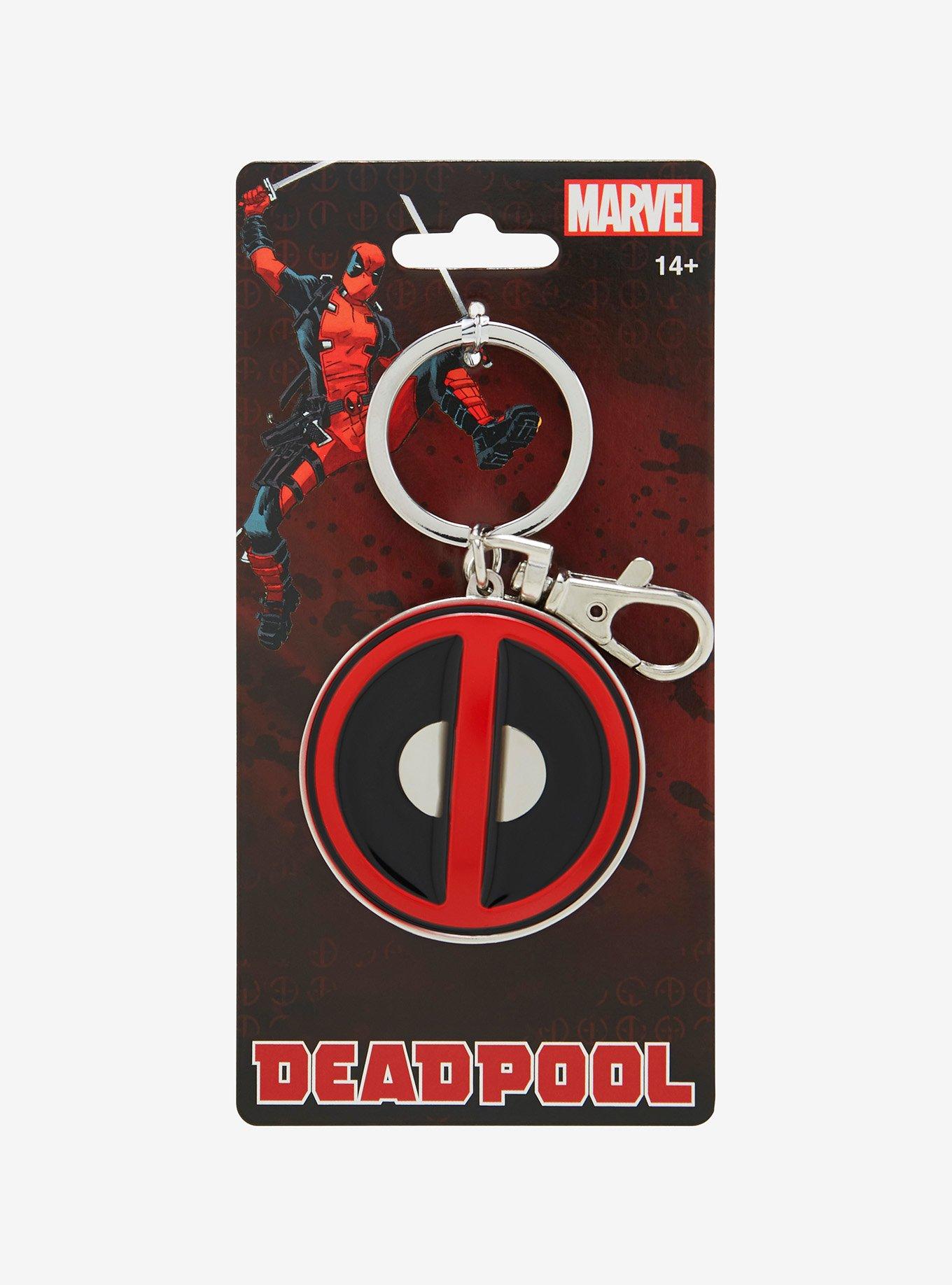 Marvel Deadpool Logo Metal Key Chain, , hi-res