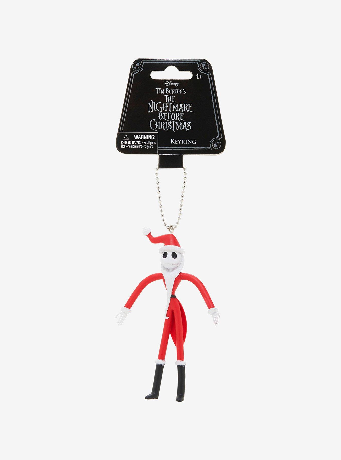 The Nightmare Before Christmas Santa Jack Skellington Bendy Key Chain, , hi-res