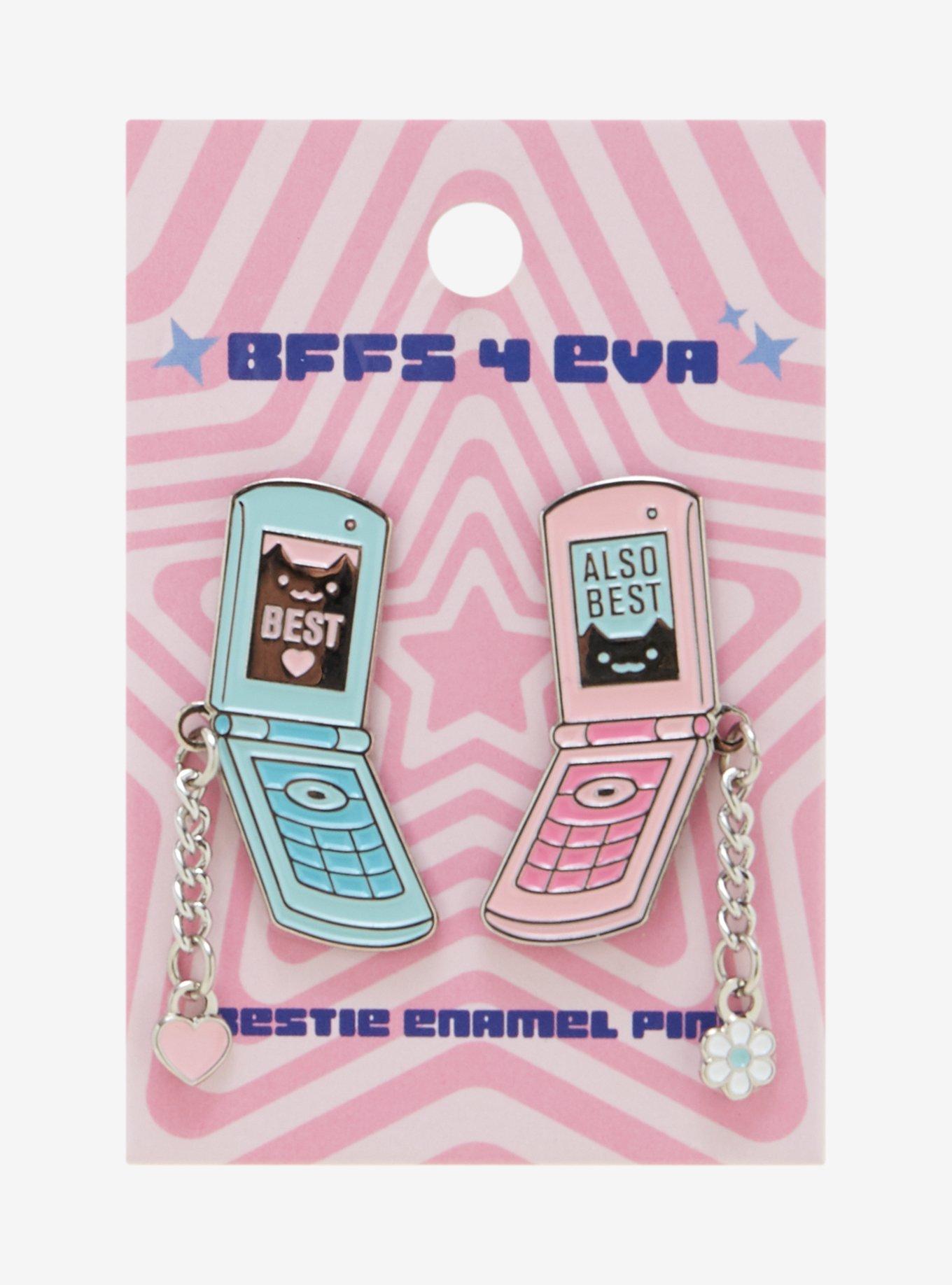 BFFs 4 Eva Cat Phones Bestie Enamel Pin Set, , hi-res