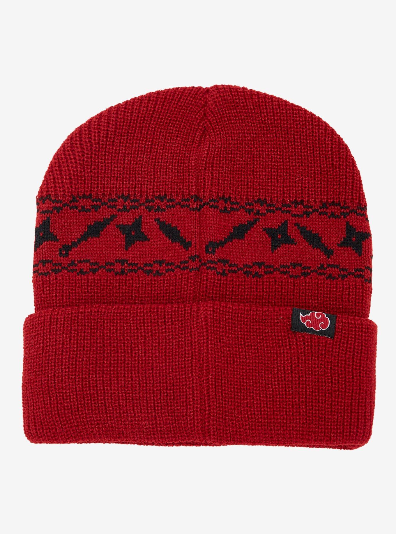 Naruto Shippuden Akatsuki Metal Font Beanie, , hi-res